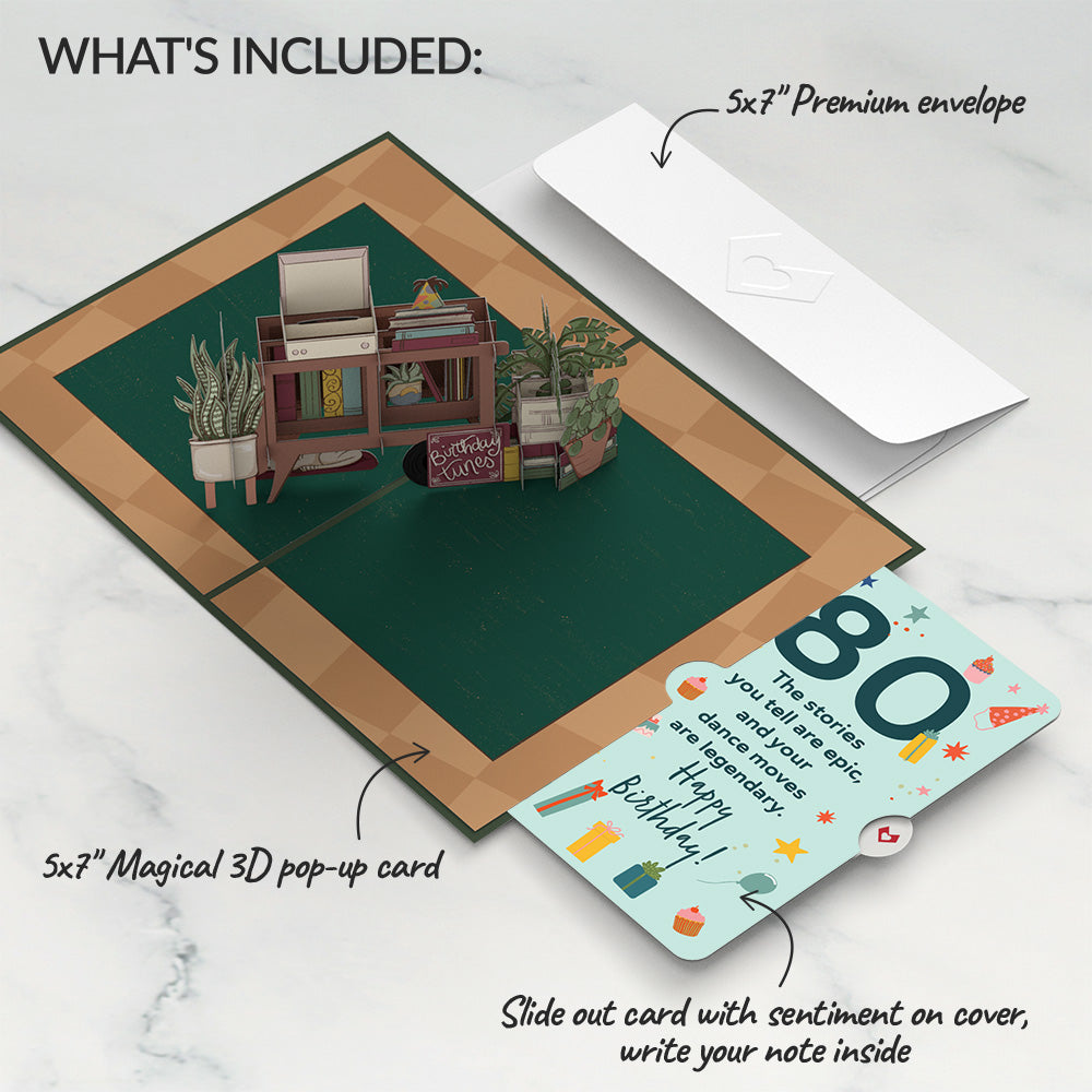 80th Birthday Houseplants Pop-Up Card and Sentiment Set、mySite、solidvoid