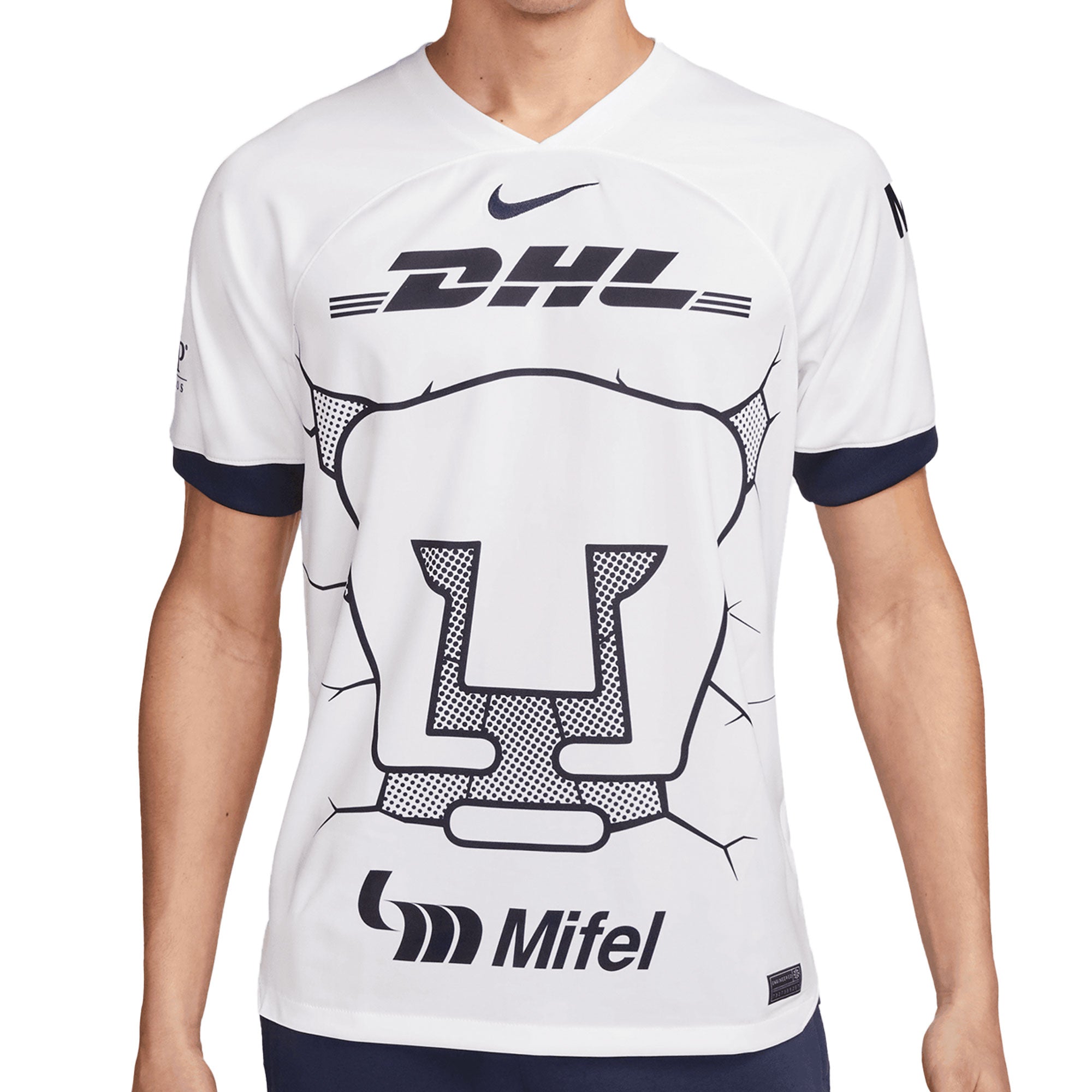 Nike Men's Pumas UNAM 2023/24 Home Jersey White/Navy、mySite、noshort