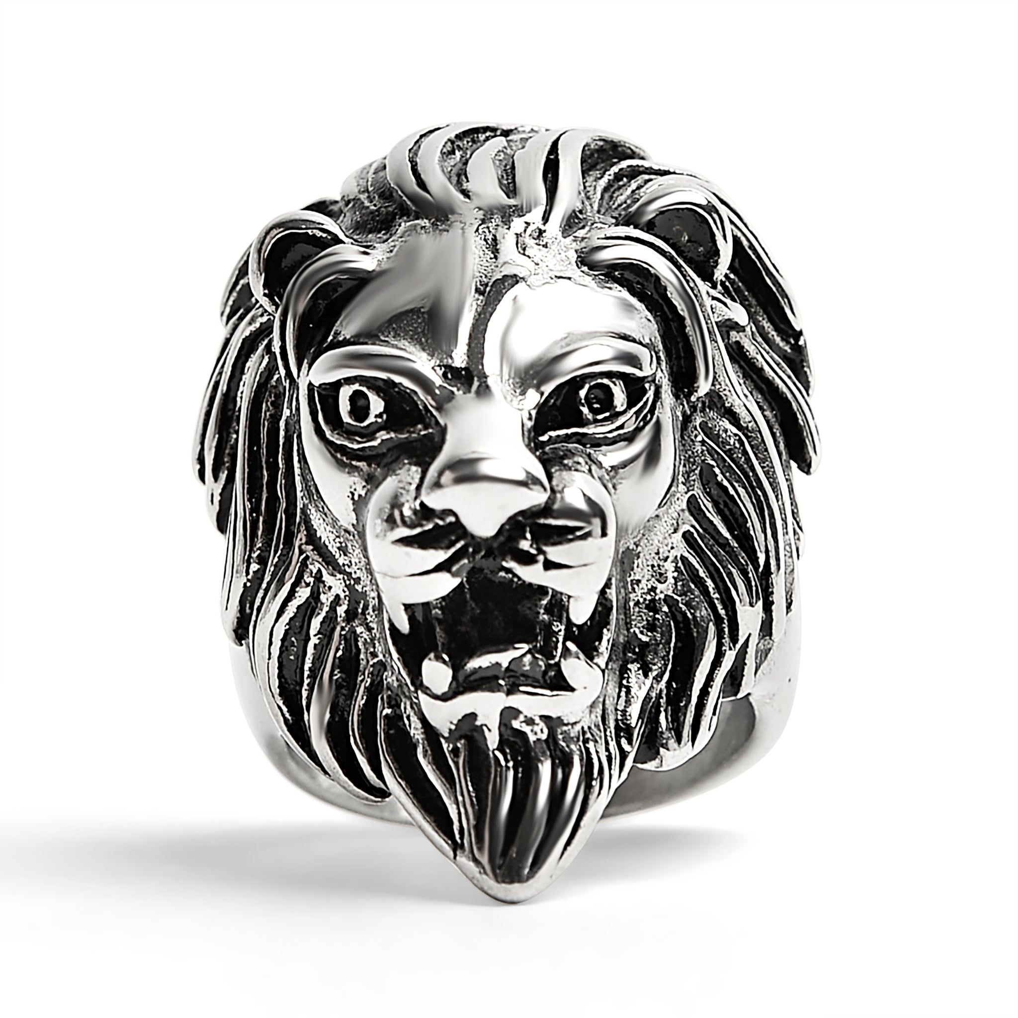 Stainless Steel Roaring Lion Head Ring / SCR3047、mySite、dreamappss