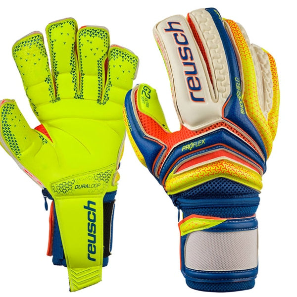 Reusch Men's Serathor Supreme G2 Ortho Tec Goalkeeper Gloves Dazzling Blue/Safety Yellow、mySite、noshort