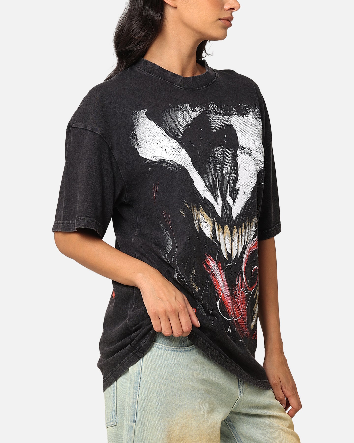 Goat Crew Marvel Spider-Man Y2K Venom The Host Vintage T-Shirt Black Acidwash、mySite、zt4zffjzw