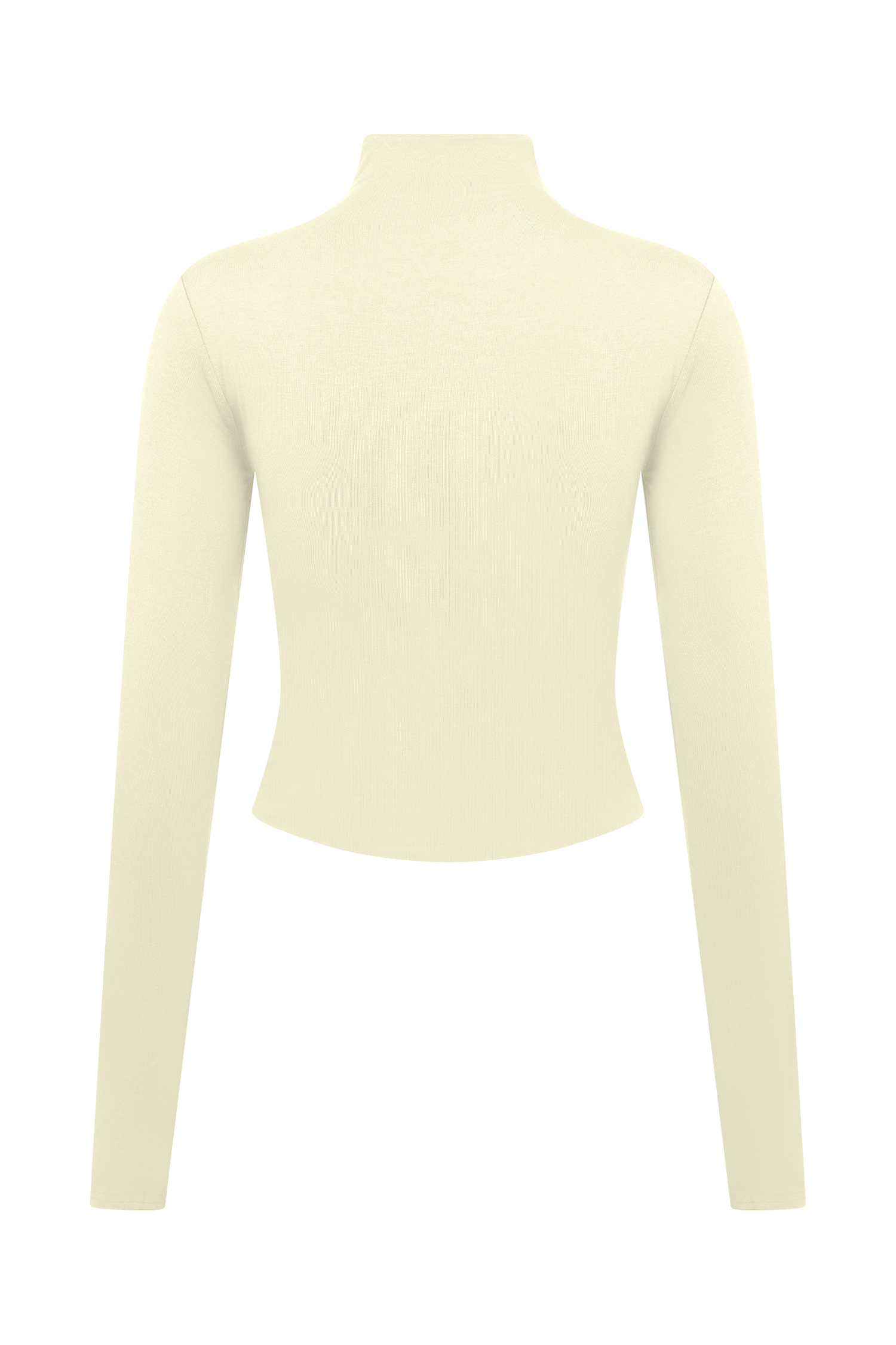Ember Modal Long Sleeve High Neck Top - Ivory、mySite、solidvoid