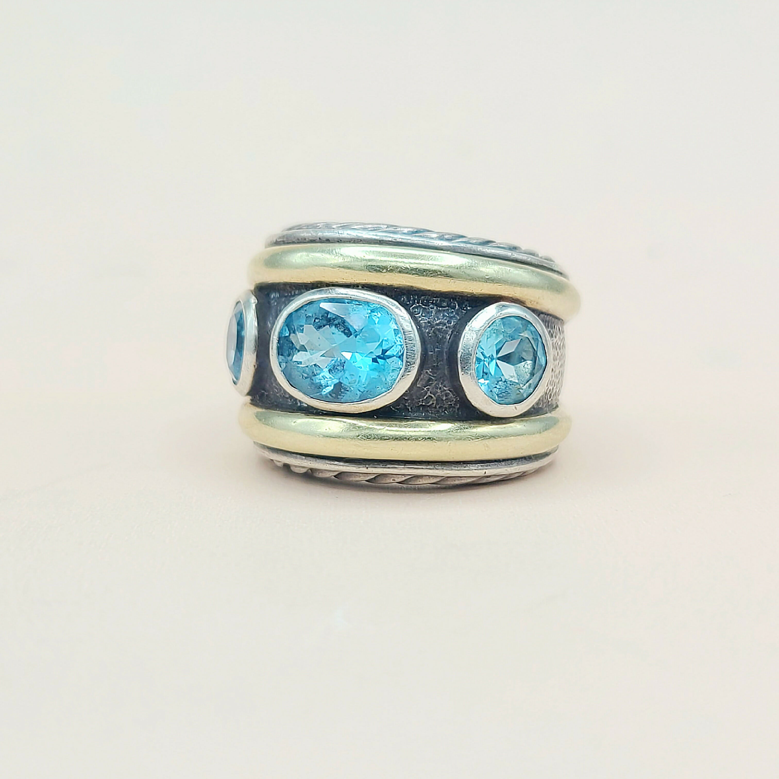 David Yurman Renaissance Ring Blue Topaz & Gold、mySite、hinf8tx79