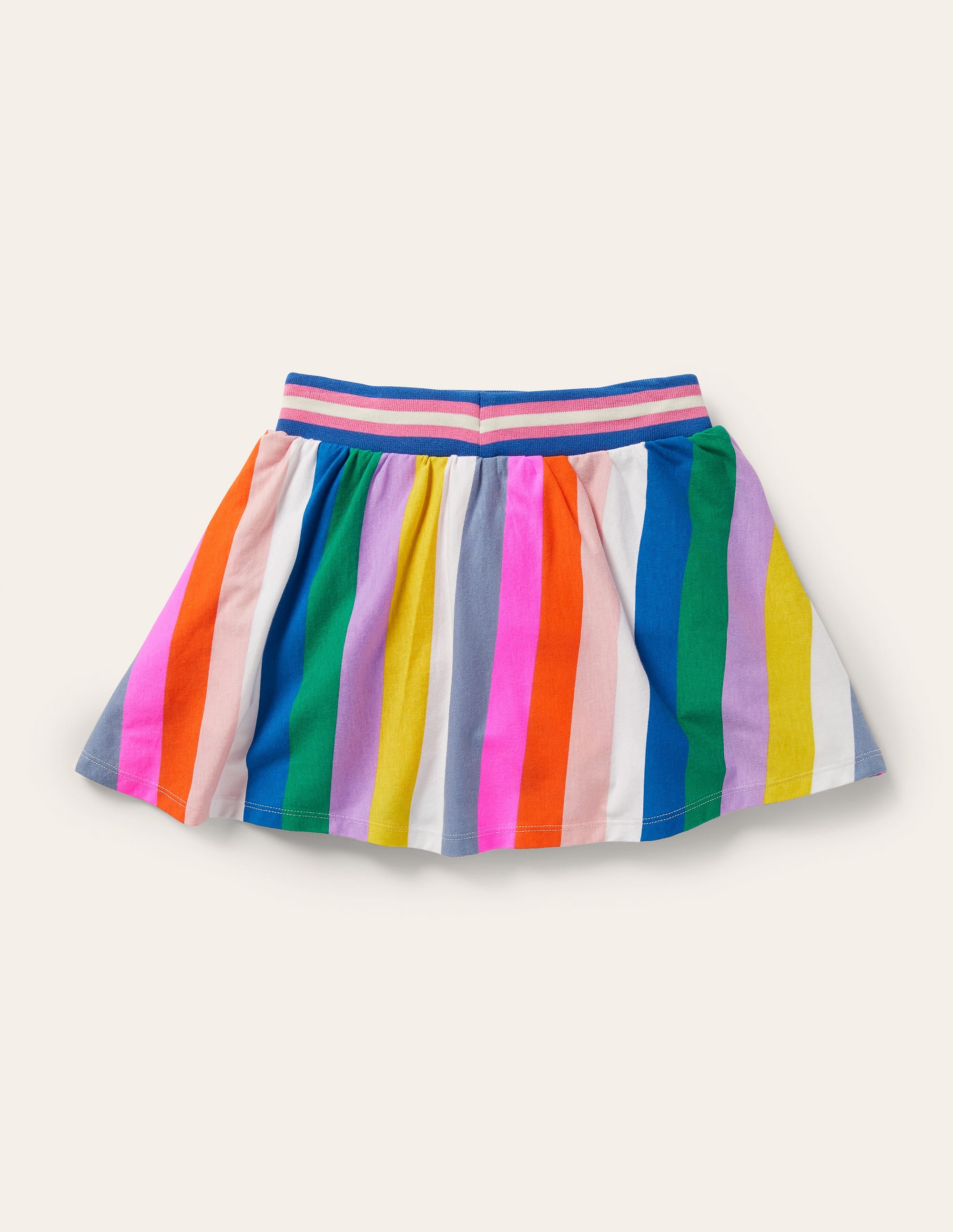  Printed Jersey Skort-Multi Rainbow Stripe、mySite、ashleygrahame