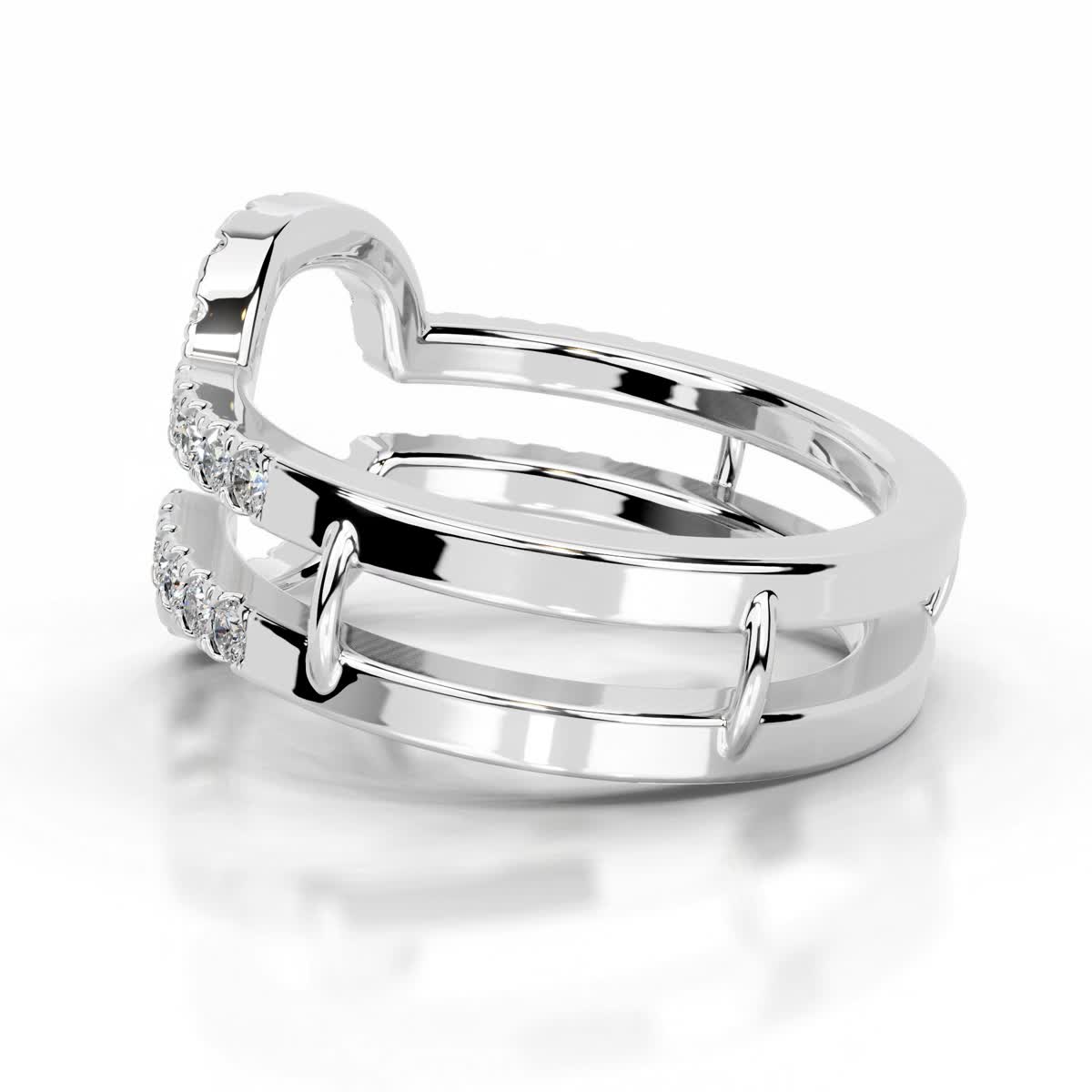 Yana Lab Grown Diamond Wedding Ring (0.50 Carat) -14K White Gold (RTS)、mySite、hinf8tx79