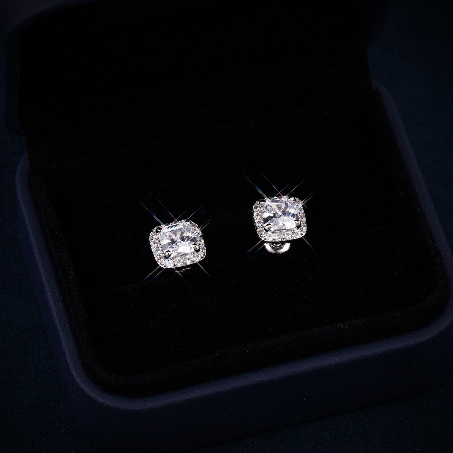 9MM VVS Halo Stud Earrings 14K Gold、mySite、hinf8tx79