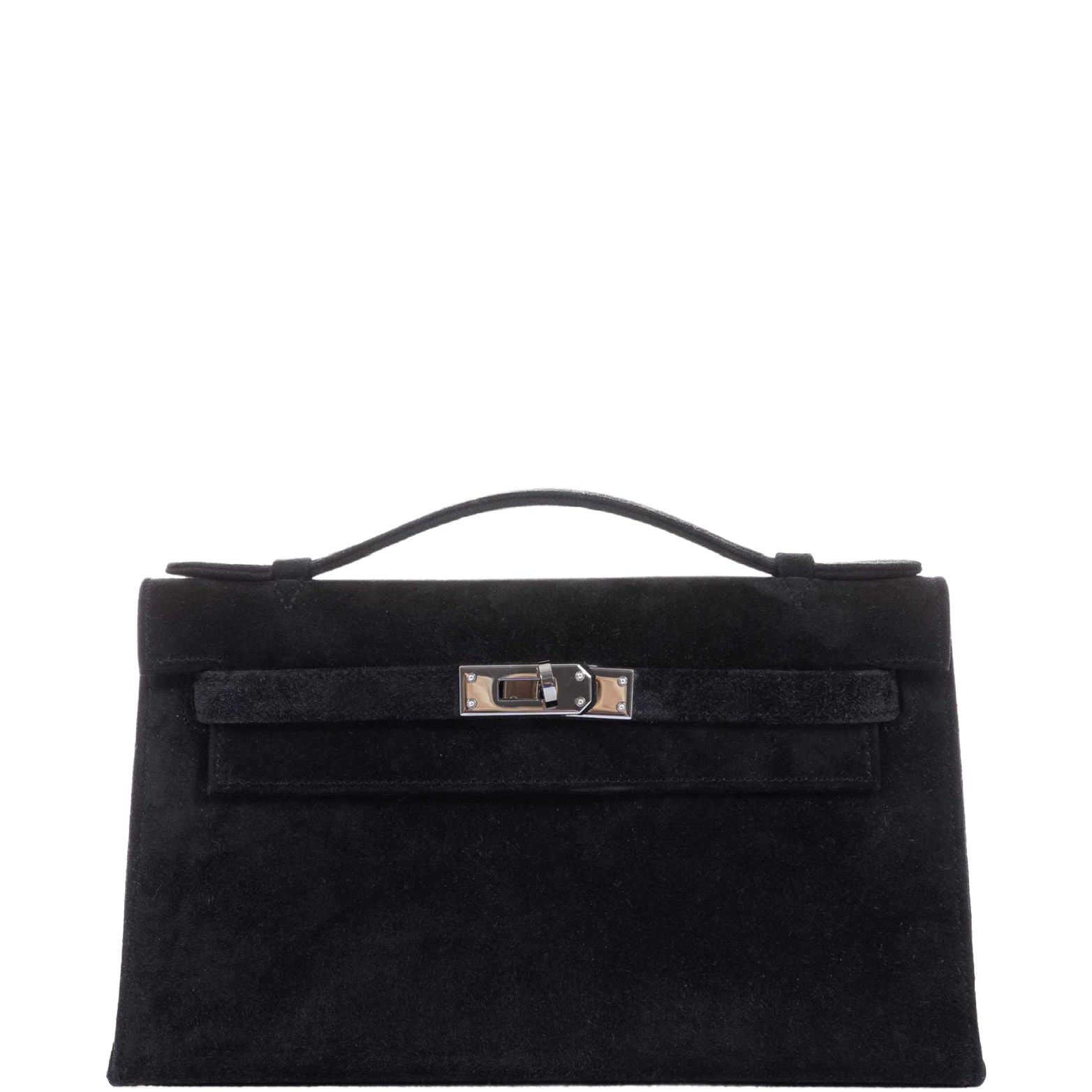 Hermès Kelly Doblis Mini Pochette Black Veau Suede Palladium Hardware、mySite、garminoutage.com