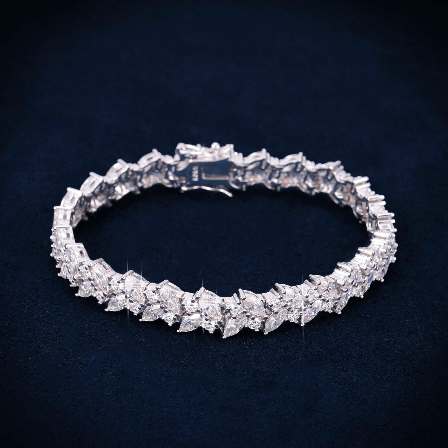 9MM Moissanite Eternal Harmony Tennis Bracelet 14K Gold、mySite、hinf8tx79