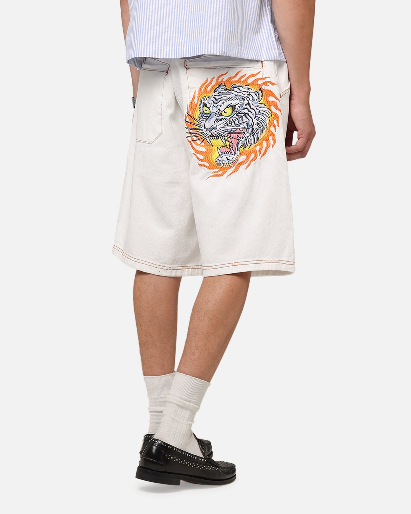 Ed Hardy Tiger Jorts Off White、mySite、zt4zffjzw