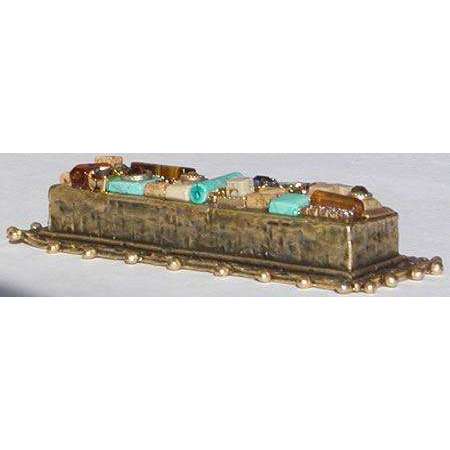 Michal Golan Tigers Eye, Topaz, Turquoise Mezuzah、mySite、topwebapps