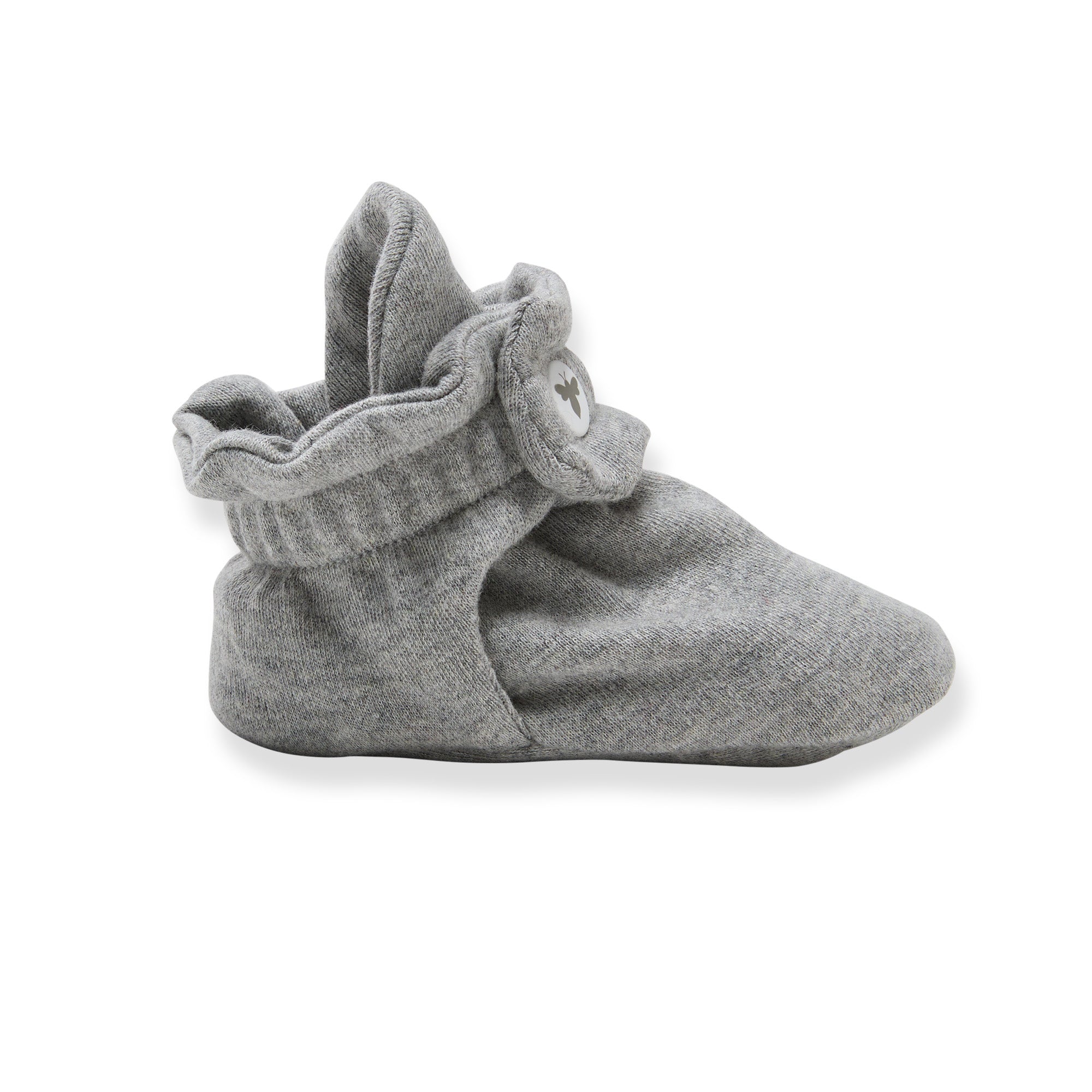 Solid Organic Cotton Baby Booties - Heather Grey、mySite、g9winljtr