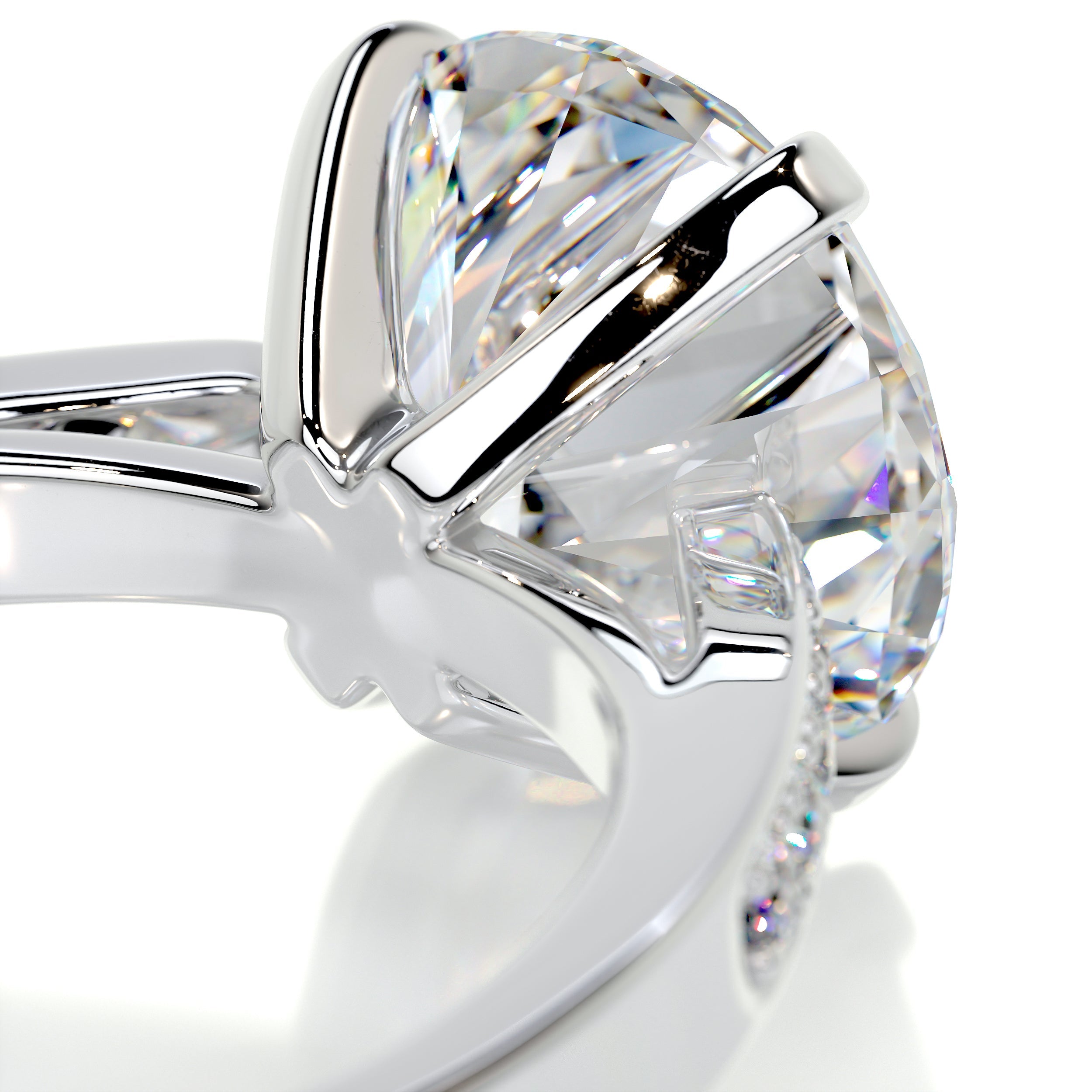 Margaret Moissanite & Diamond Ring -18K White Gold (RTS)、mySite、hinf8tx79