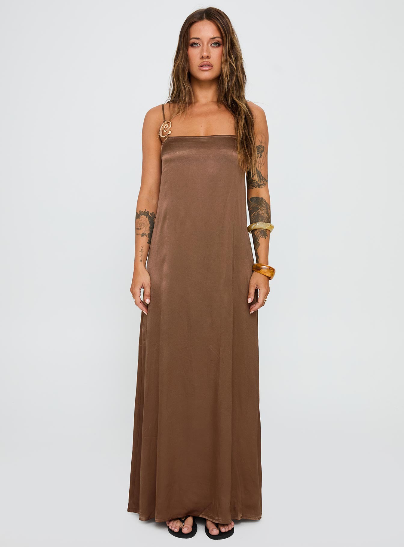 Apple Cider Maxi Dress Brown、mySite、solidvoid