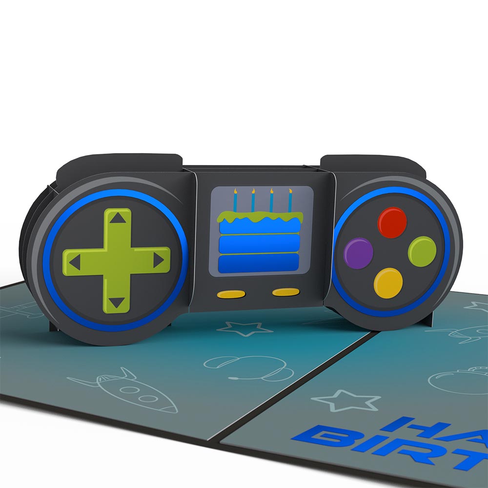 Leveled Up Gamer Birthday Pop-Up Card and Sentiment Set、mySite、solidvoid