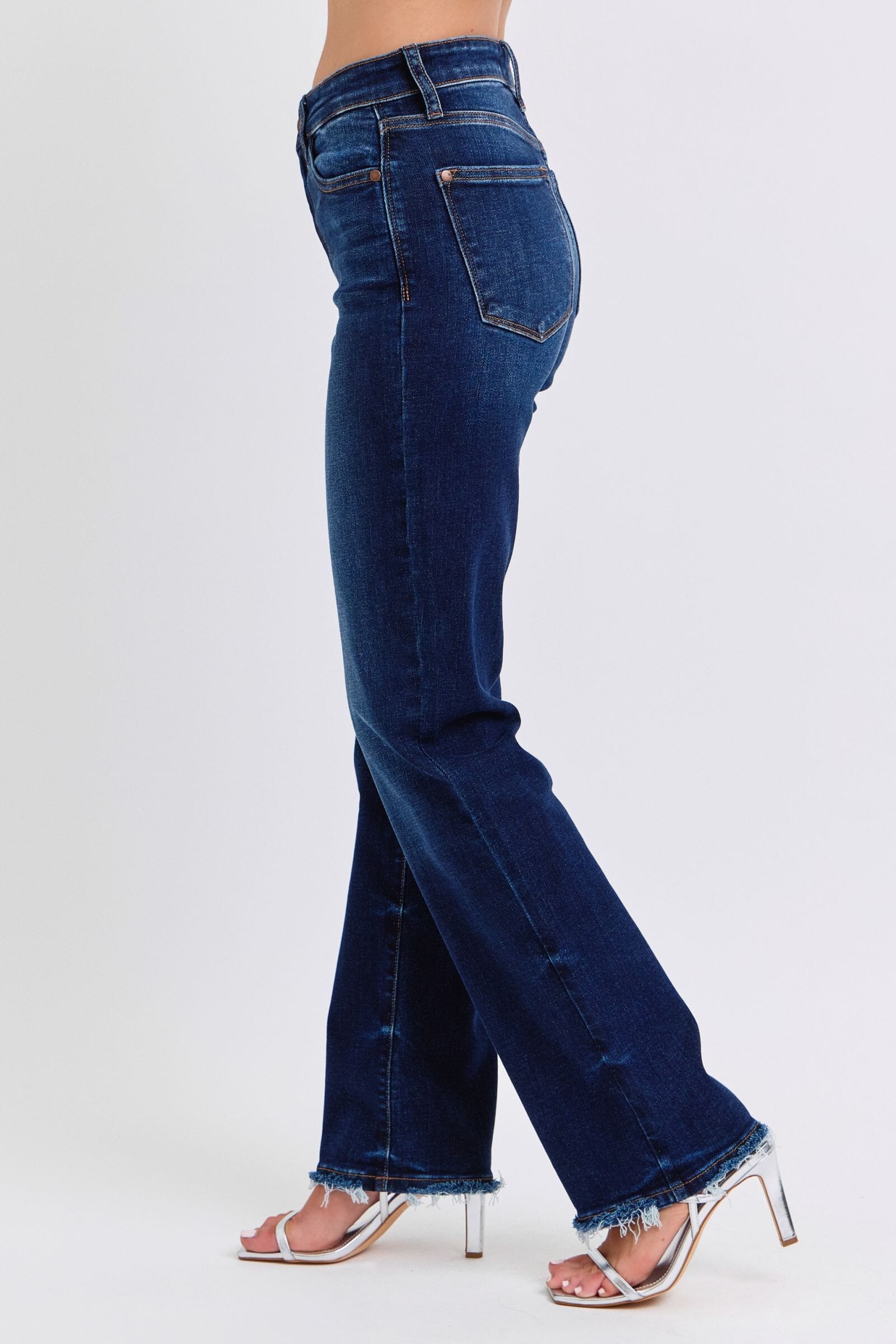 Judy Blue Full Size Raw Hem Straight Leg Jeans、mySite、camillekostekn