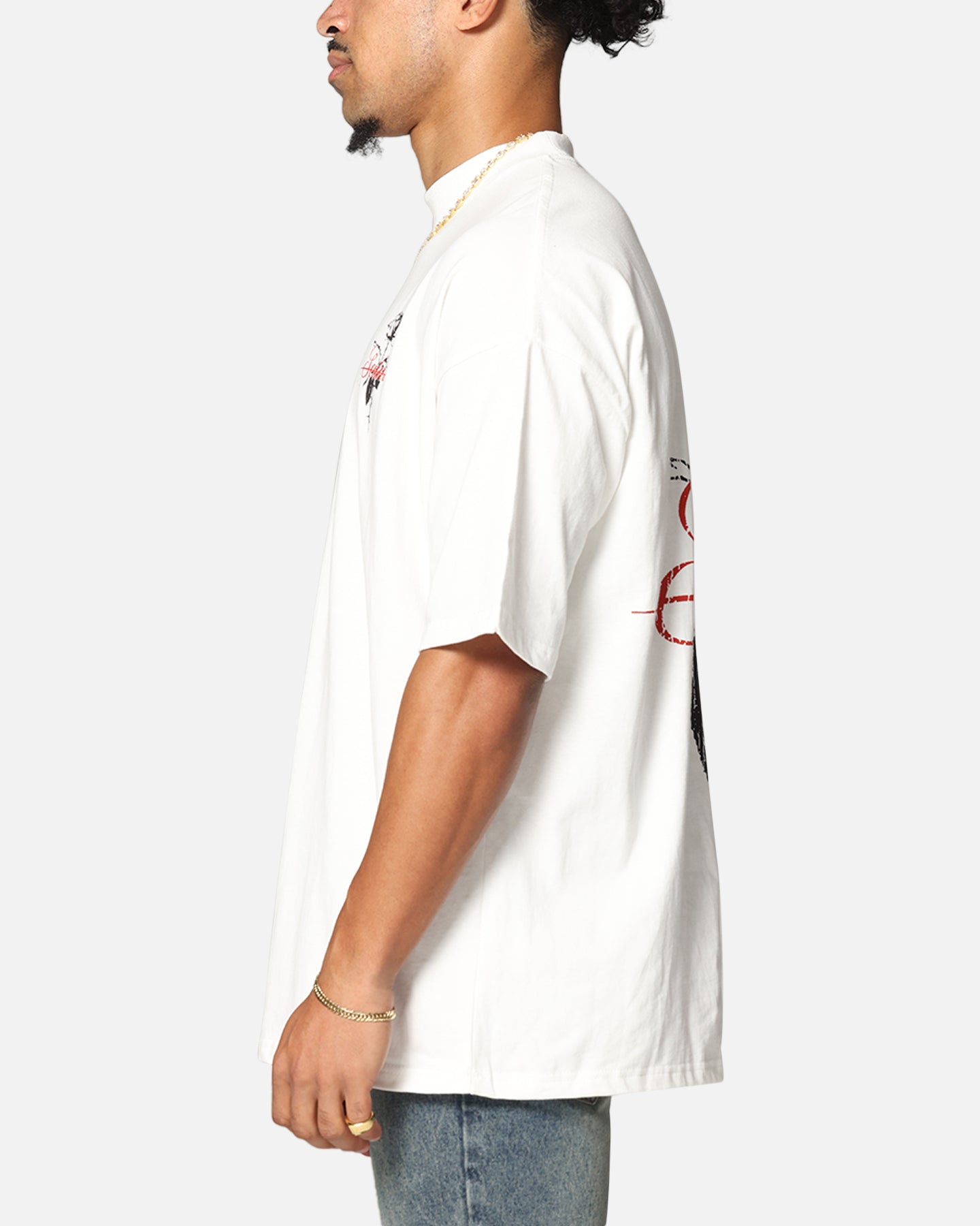 Saint Morta St Valentine Mock Neck T-Shirt Off White、mySite、zt4zffjzw