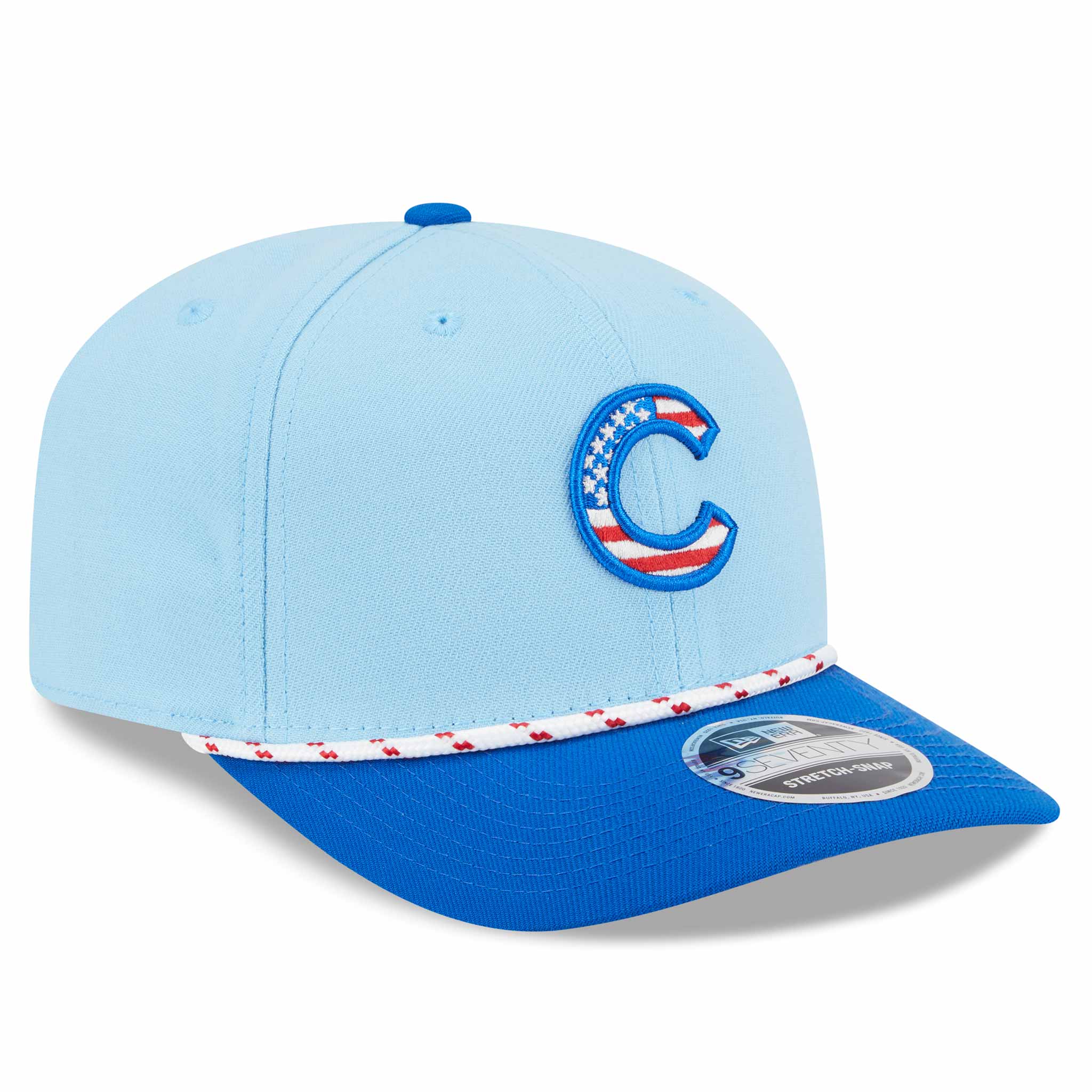 Chicago Cubs New Era 2025 Fourth of July 9SEVENTY Rope Stretch Snap Adjustable Cap、mySite、vikingsvslions