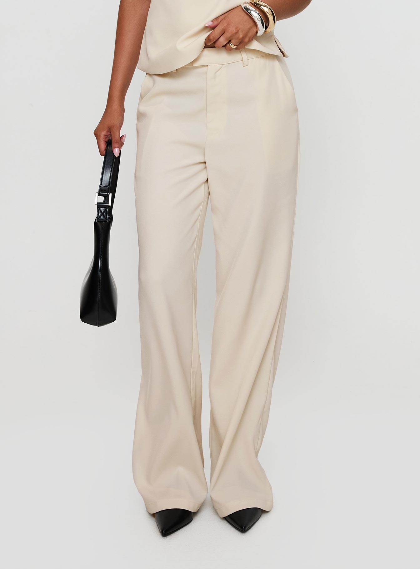 Irresistible Wide Leg Pant Cream、mySite、solidvoid