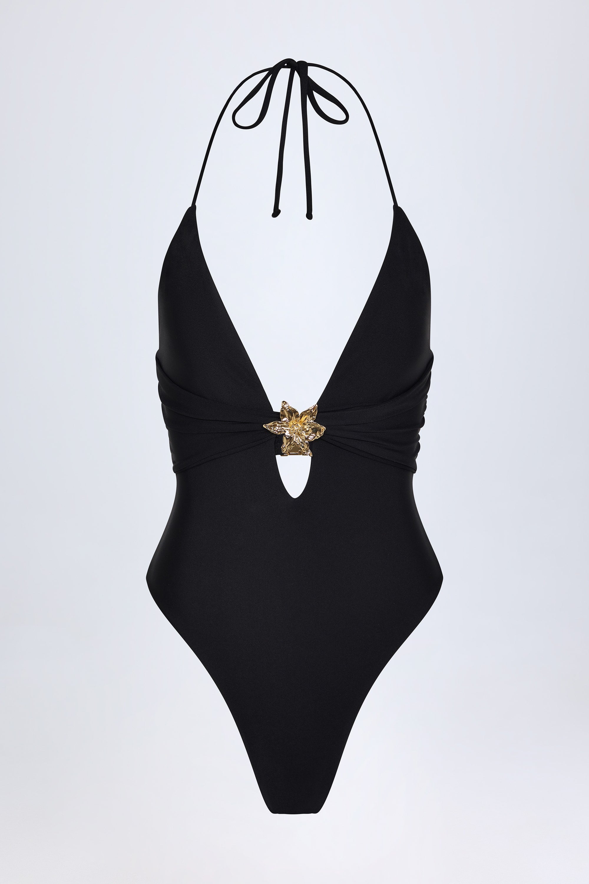  Cut-Out Hardware-Detail Swimsuit in Black、mySite、sugarbowlscore