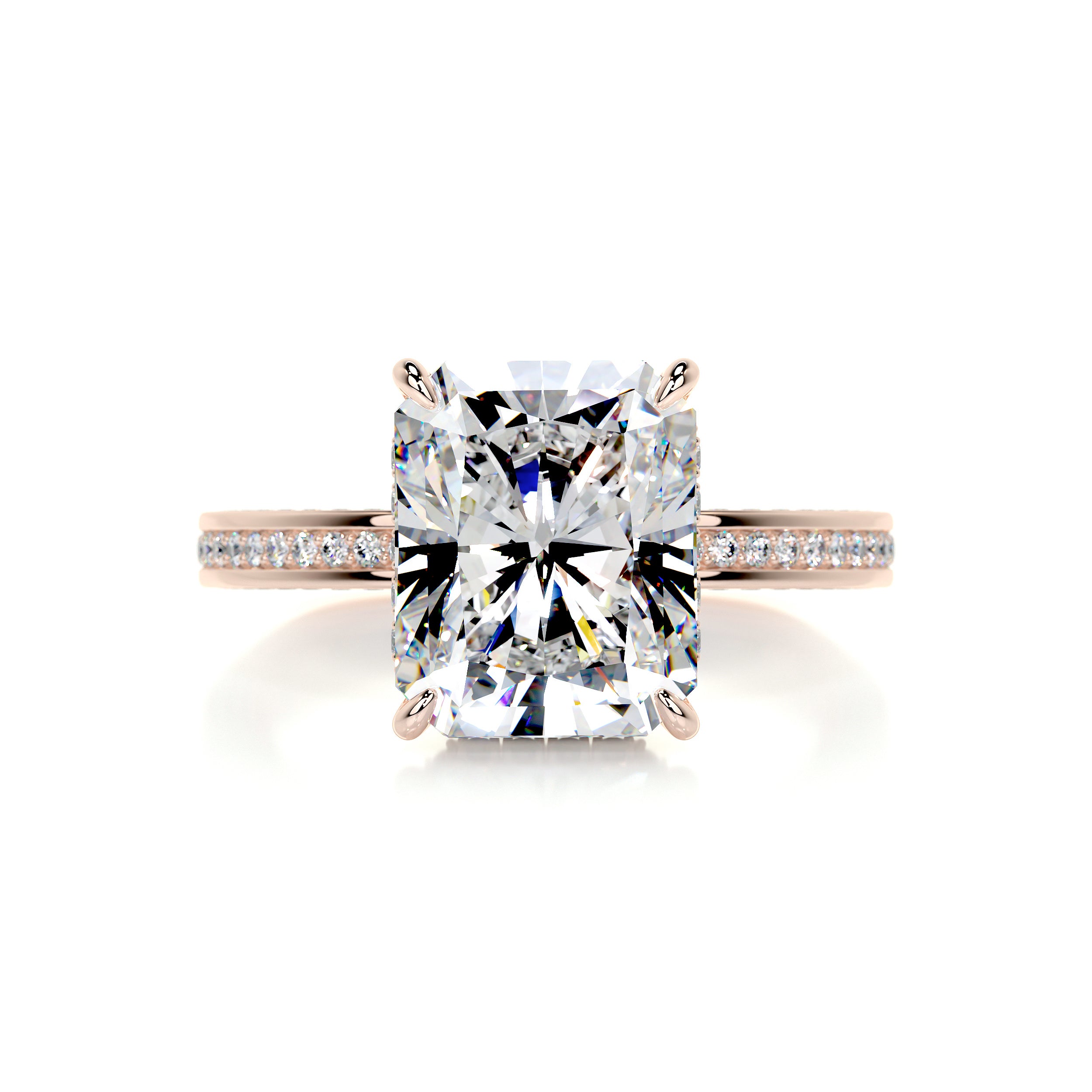 Pamela Moissanite & Diamond Ring -14K Rose Gold、mySite、hinf8tx79