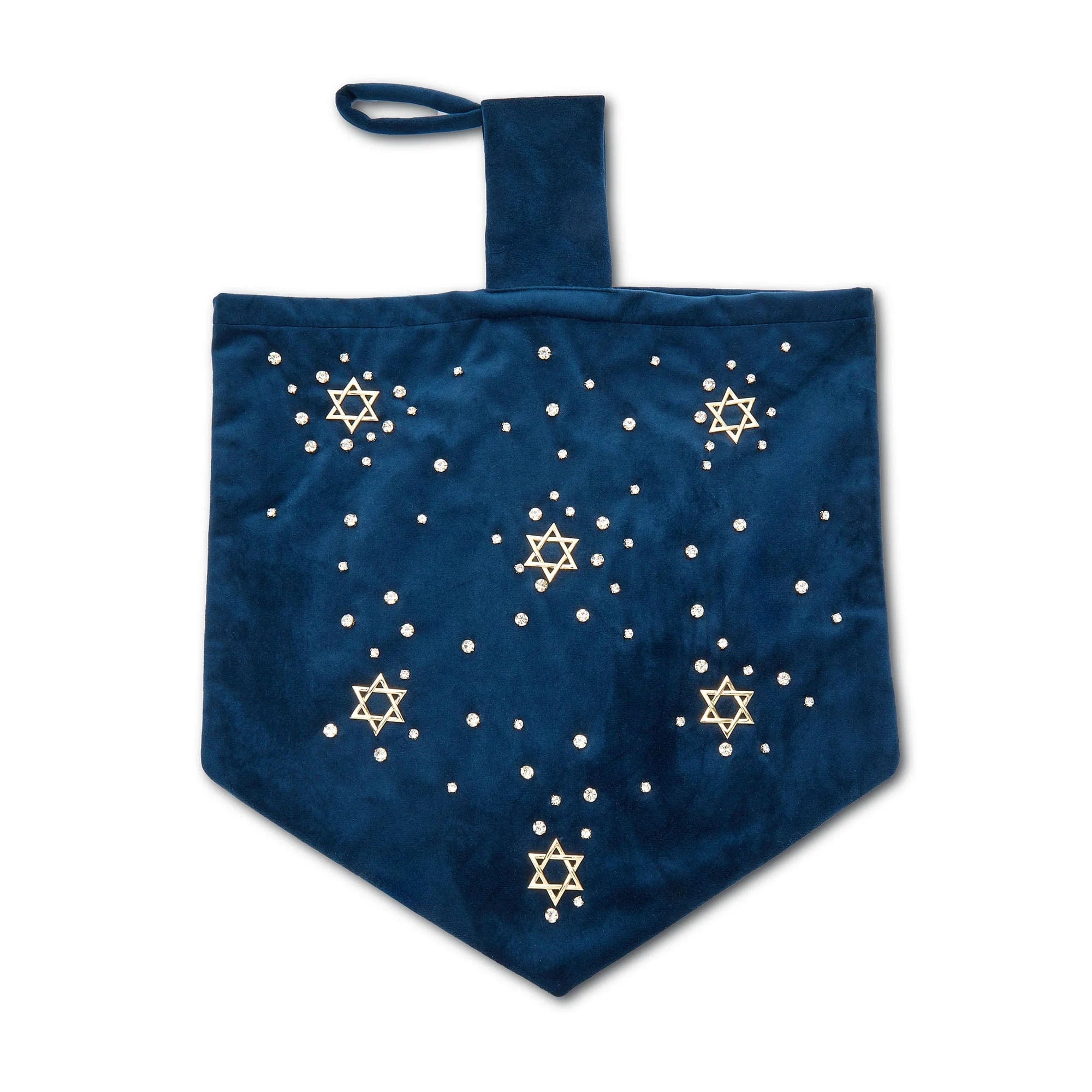 Navy Dreidel Star of David Hanukkah Stocking by Lele Sadoughi、mySite、topwebapps