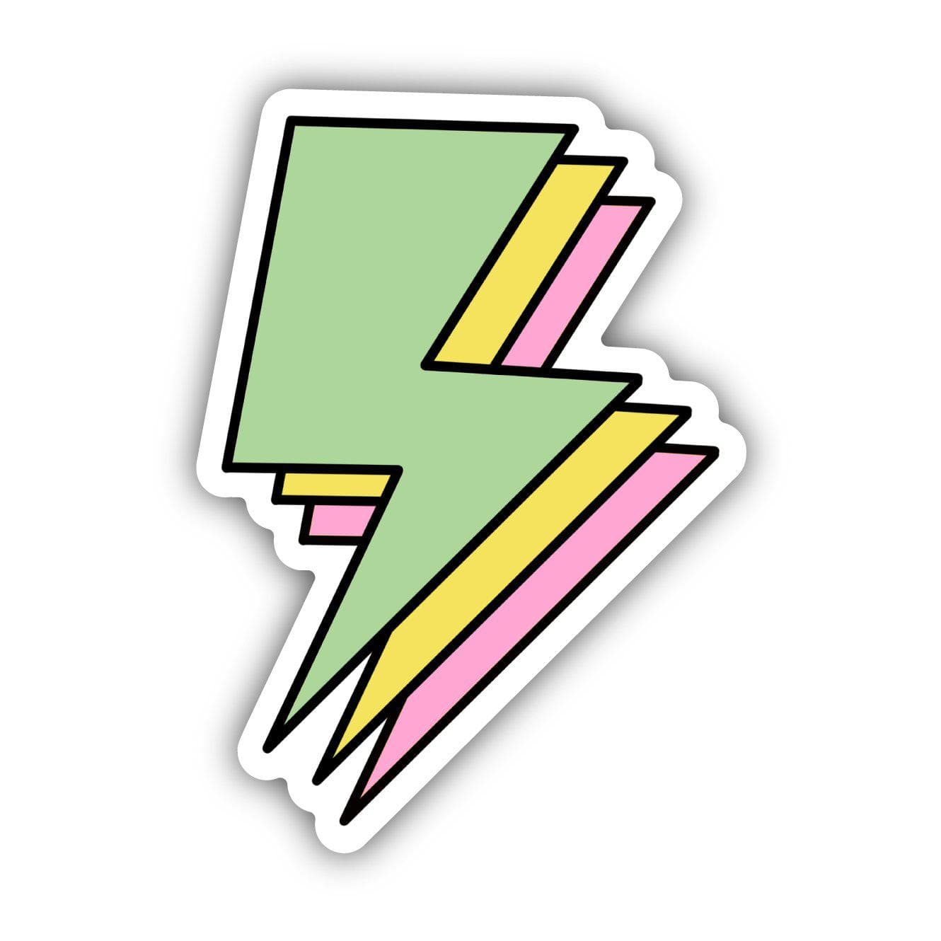  Multicolor Triple Lightning Bolt Aesthetic Sticker、mySite、elrpsem3k