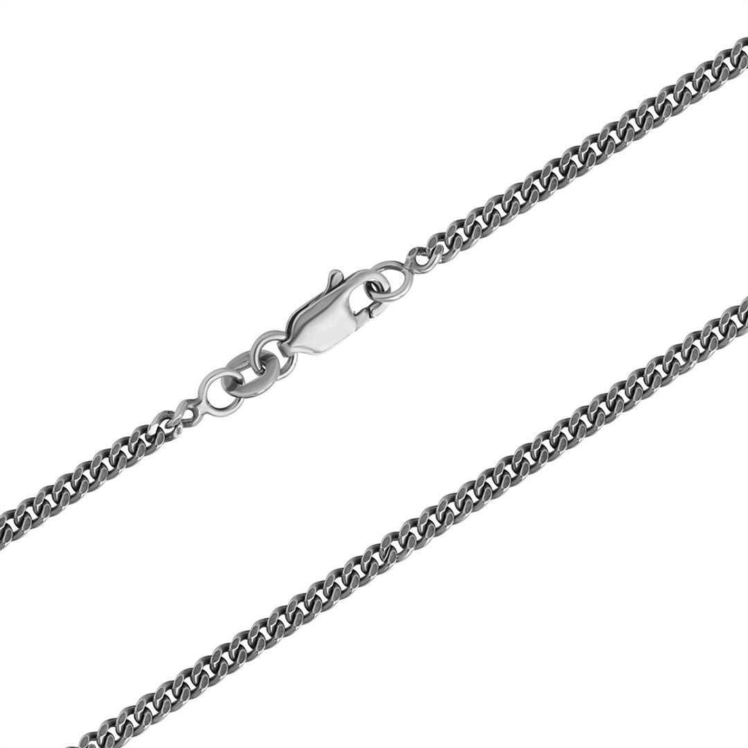 Oxidised Silver 20-Inch Flat Curb Chain、mySite、botmansion