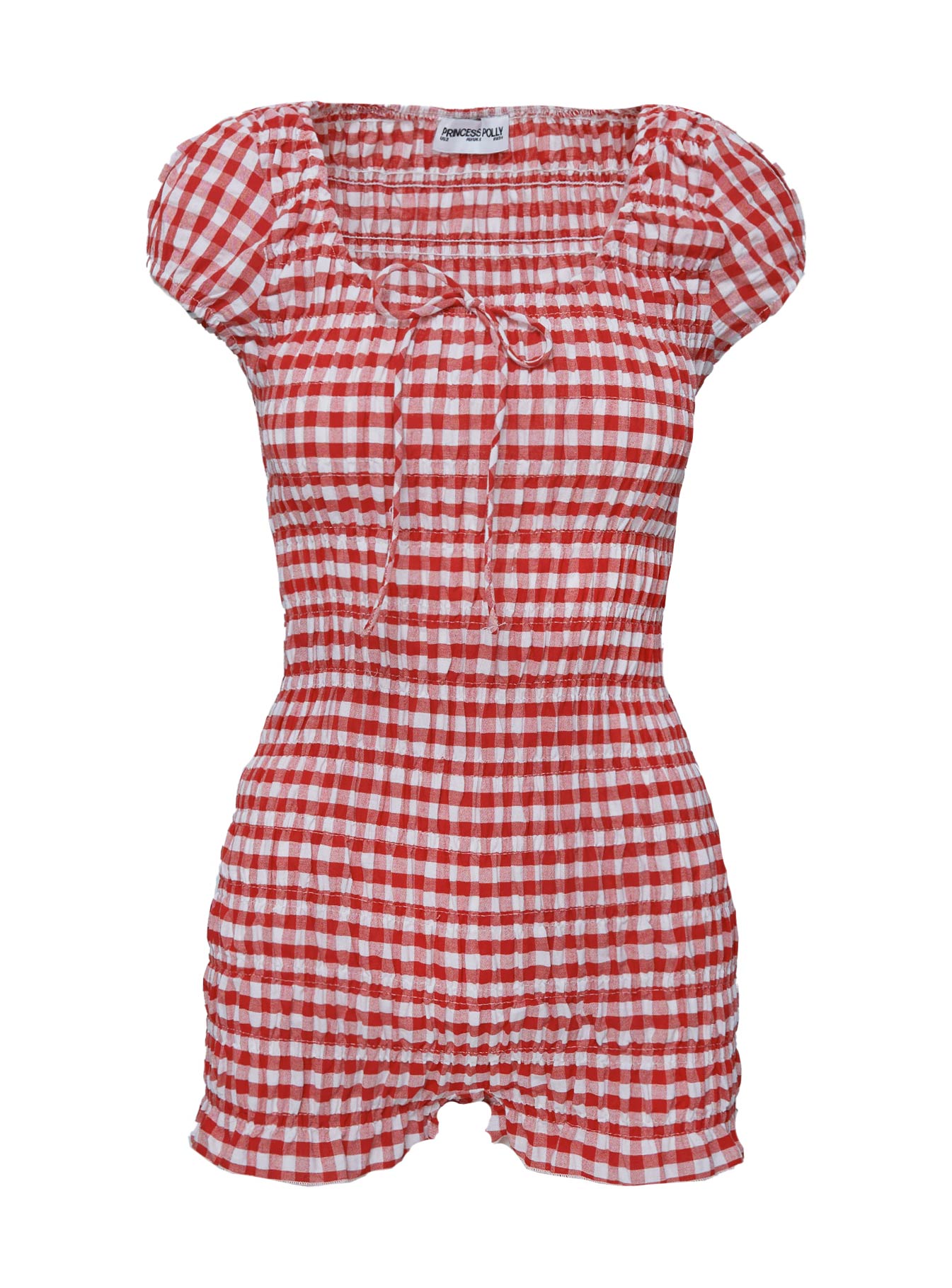Bashful Playsuit Red Check、mySite、solidvoid
