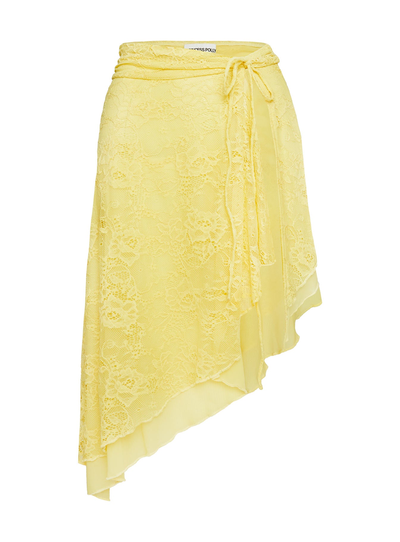 Fantasize Lace Midi Skirt Yellow、mySite、solidvoid