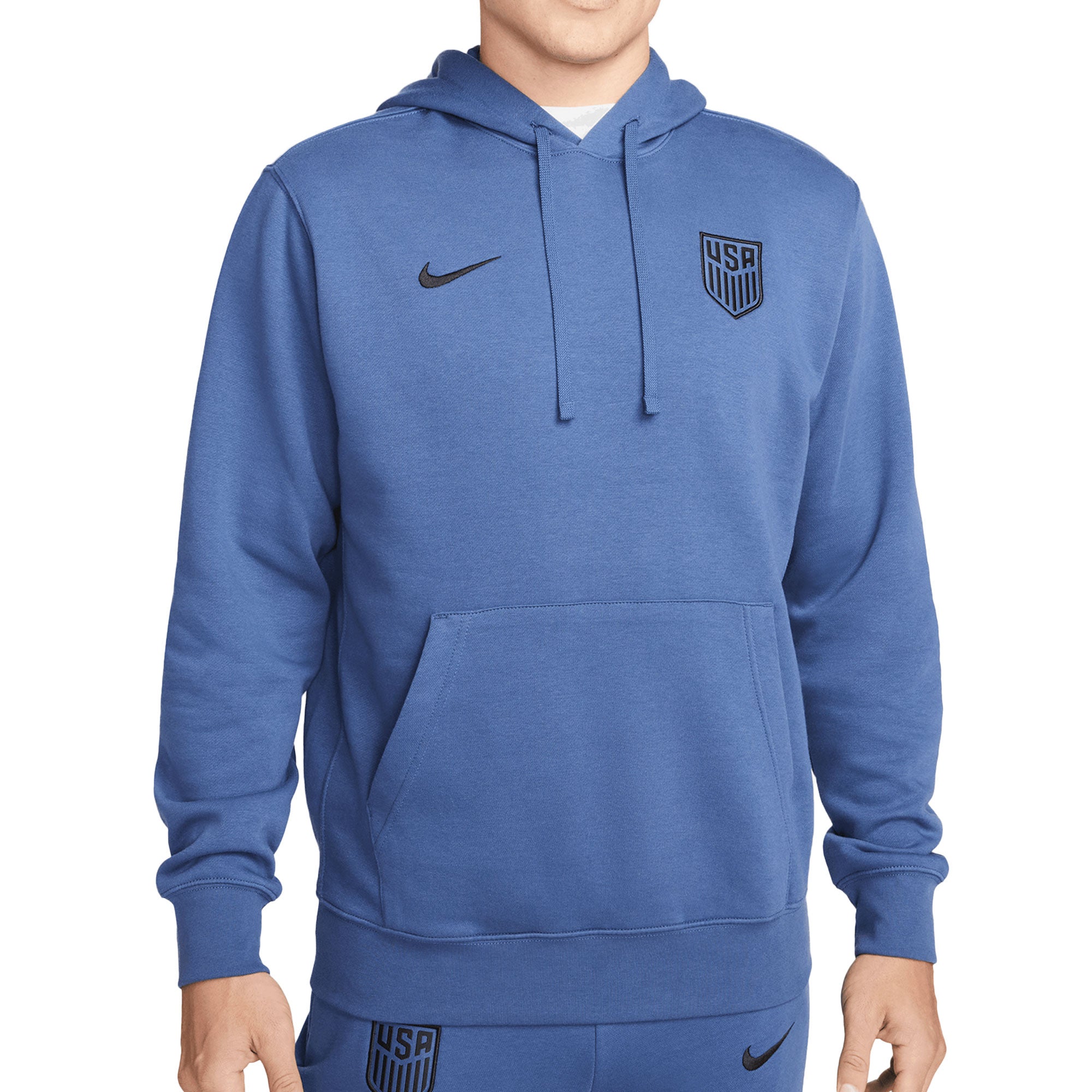 Nike Men's USA Fleece Pullover Hoodie Navy/Black、mySite、noshort