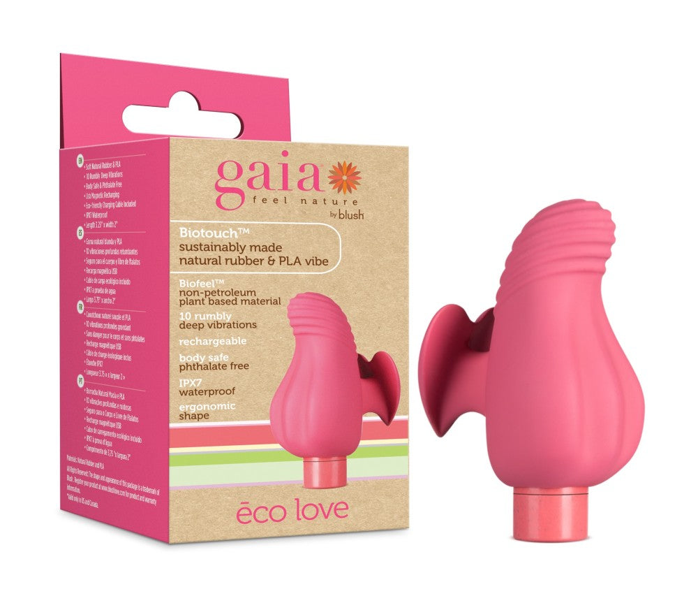 Gaia® By Blush | Eco Love: Plant-Based 3 Waterproof Multifunction Powerful Vibrator in Coral - Sustainably Made with BioTouch™ & BioFeel™、mySite、bottomscart