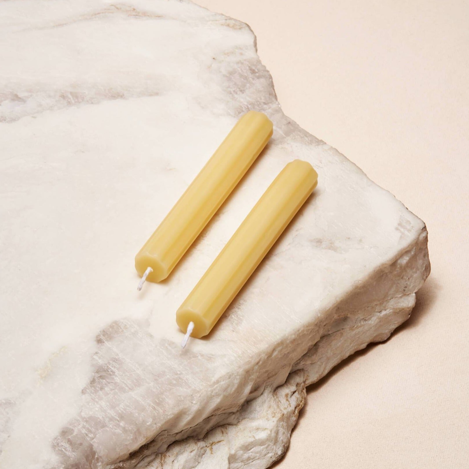 Shabbat Candles by Via Maris - Sand (Set of Two)、mySite、topwebapps