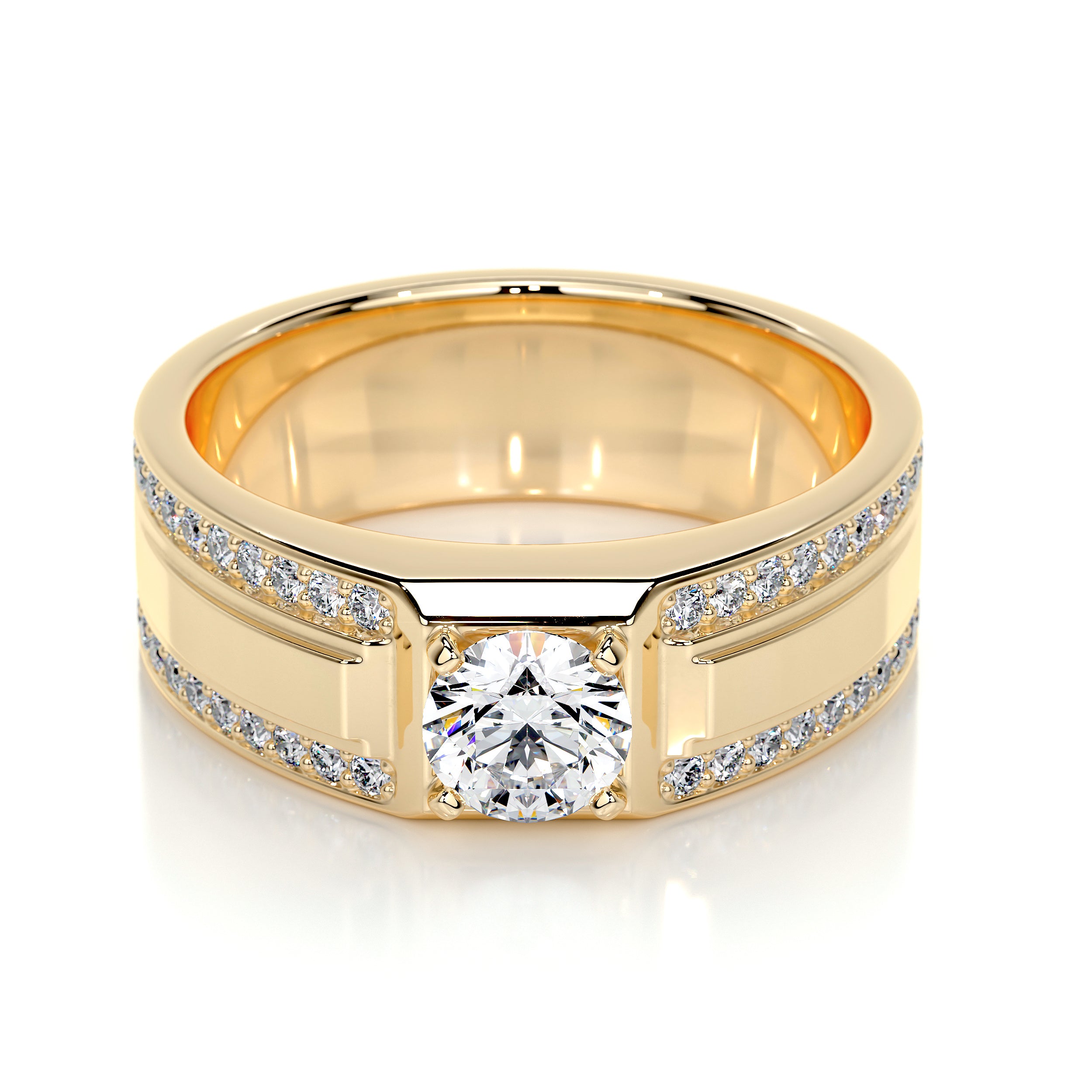 Raquel Lab Grown Diamond Wedding Band (1.25 Carat) -18K Yellow Gold、mySite、hinf8tx79