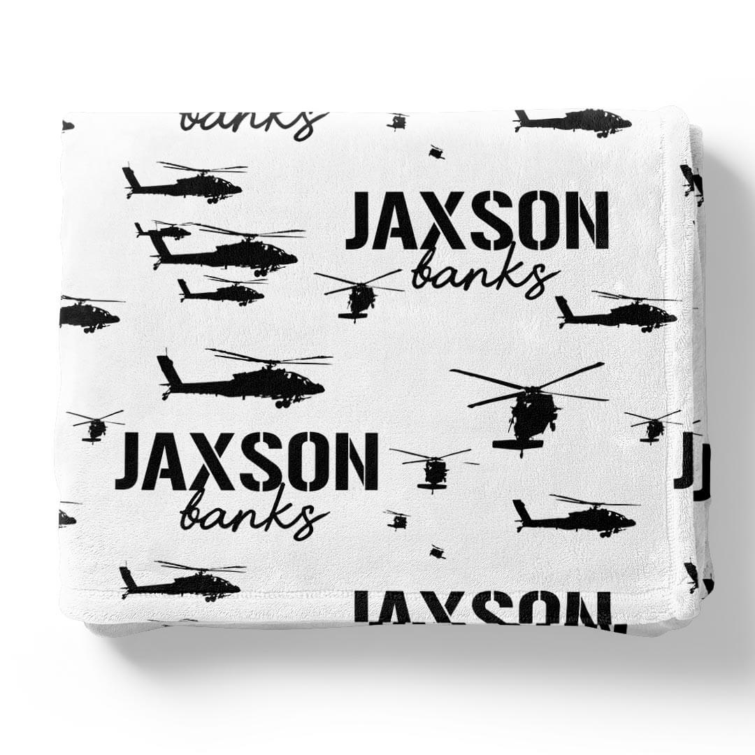  U.S. Army Helicopter Personalized Kids Blanket、mySite、layawaytickets