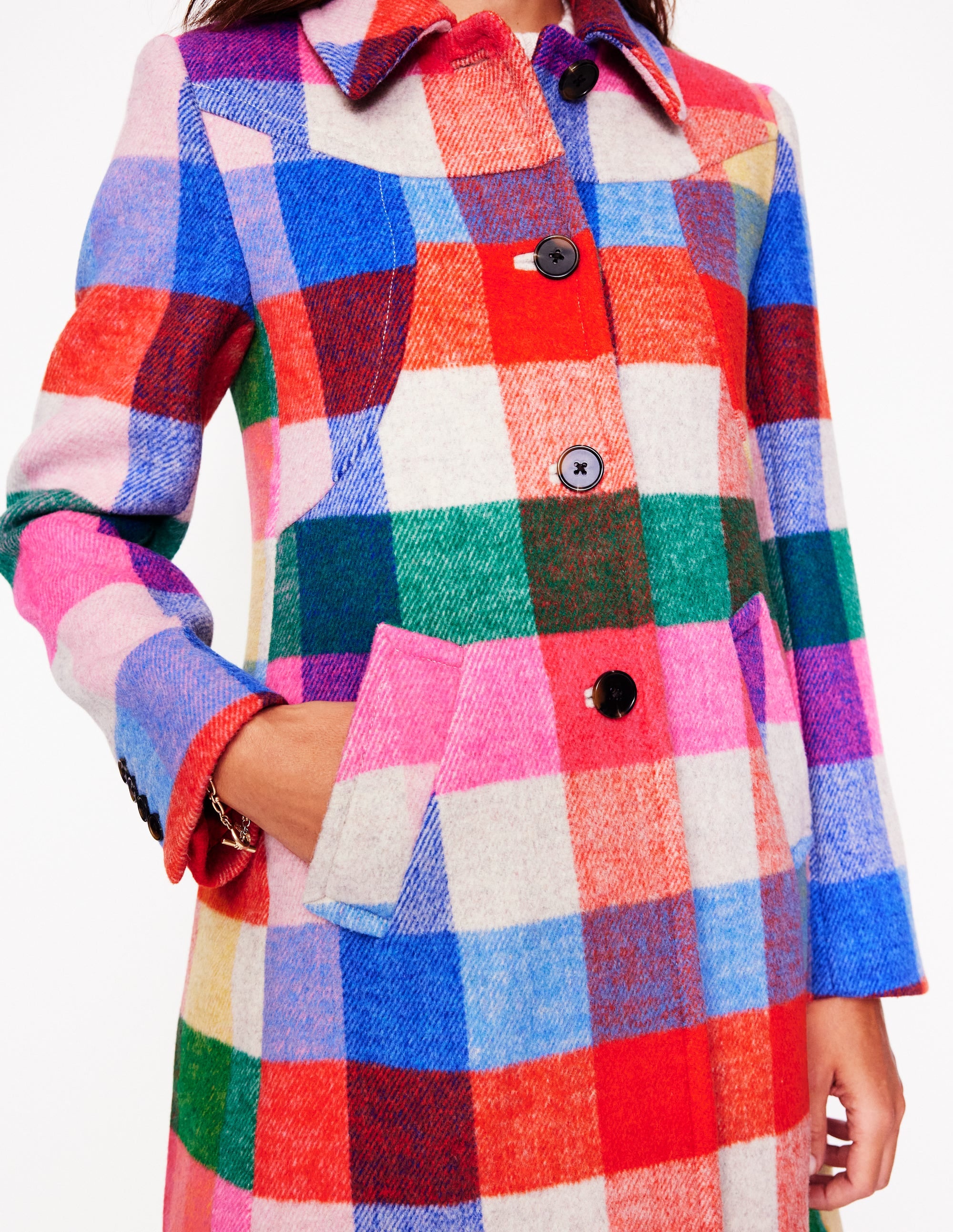  Lincoln Wool Check Coat-Multi Check、mySite、ashleygrahame