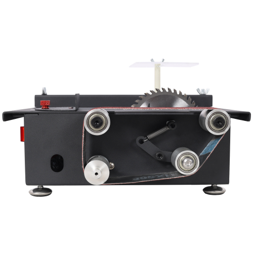Mini Table Saw,Belt Sander, stainless steel top,4pcs Blades,10pcs Sanding Blet,7 Gear Adjustable 0-90° Angle, Available for Wood/PCB/Acrylic/Plastic,DIY Model Crafts Cutting Tool、、eastwooduniform