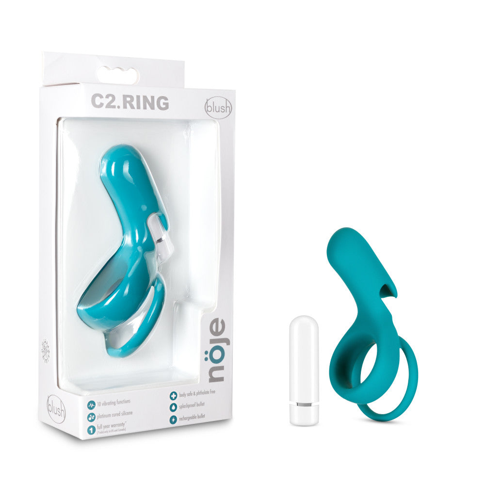 Noje By Blush® | C2 Juniper: Rechargeable Vibrating Penis Ring - Made with Puria™ Silicone、mySite、bottomscart