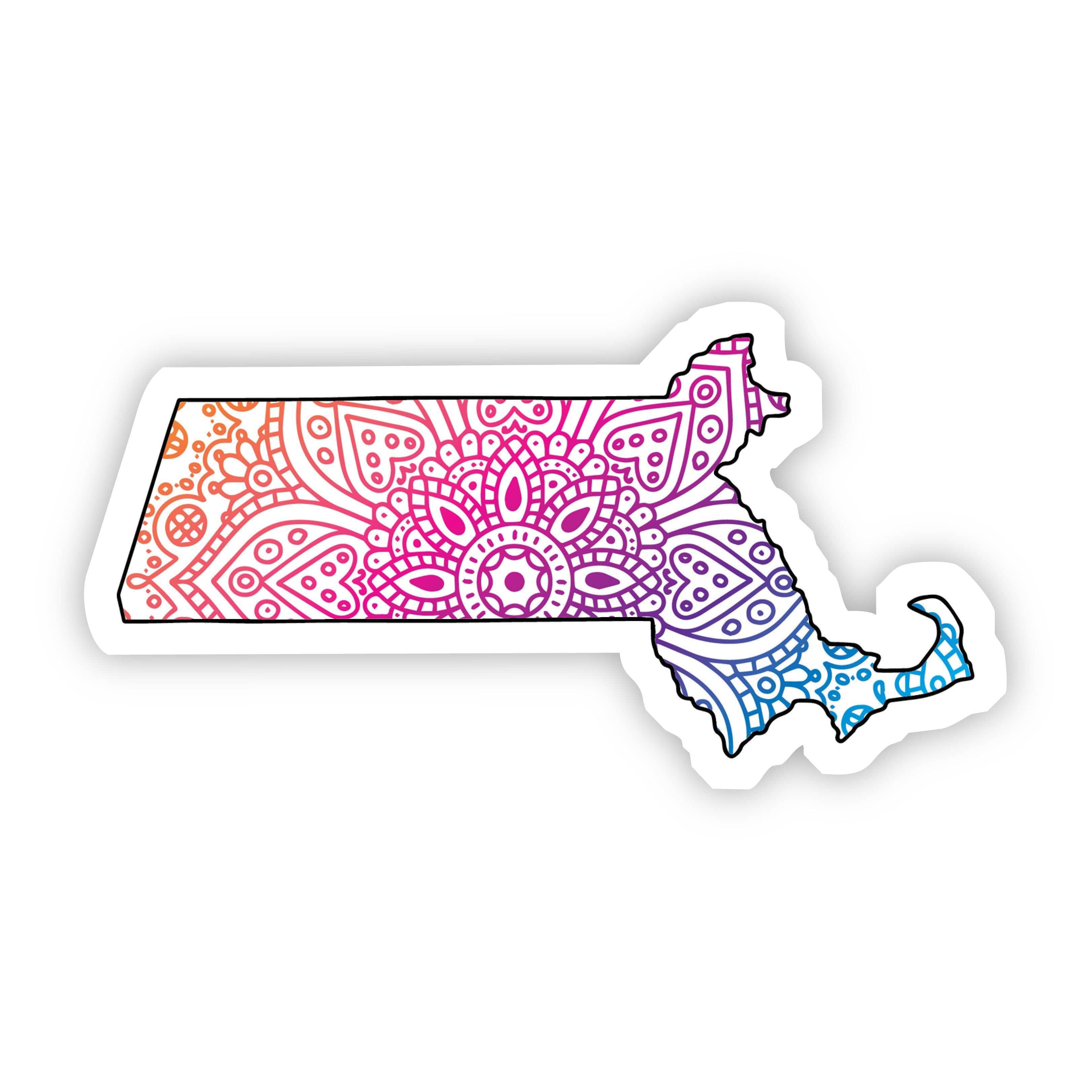  Massachusetts Mandala Pattern Sticker、mySite、elrpsem3k
