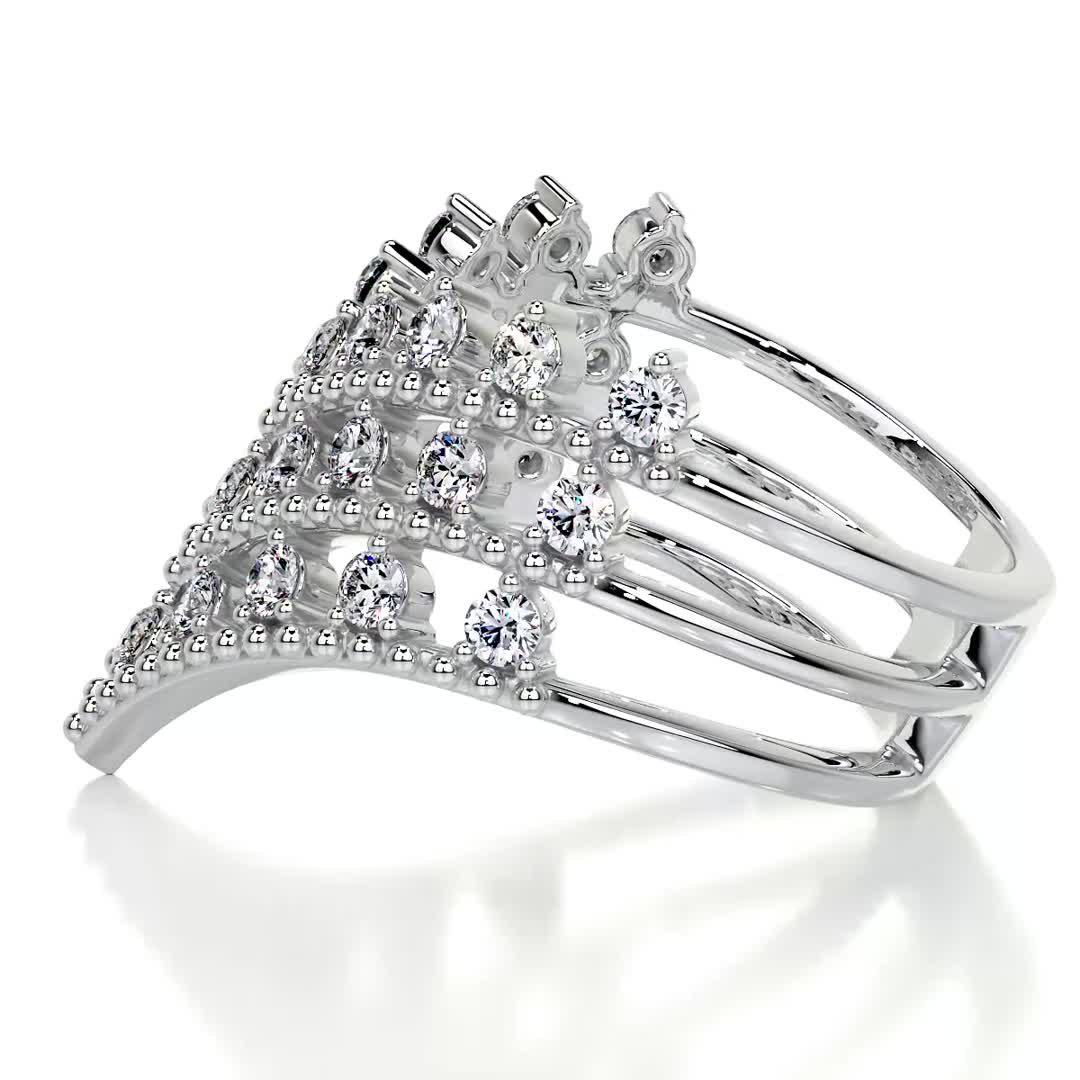 Reina Fashion Diamond Ring (0.83 Carat) -18K White Gold (RTS)、mySite、hinf8tx79