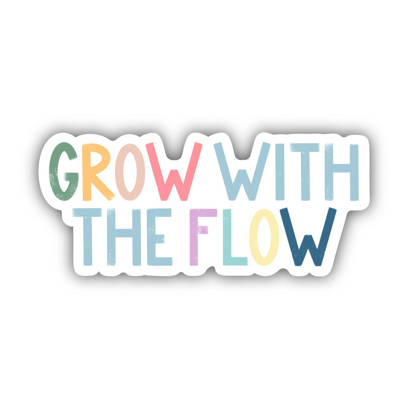  Grow With The Flow Positivity Lettering Sticker、mySite、elrpsem3k