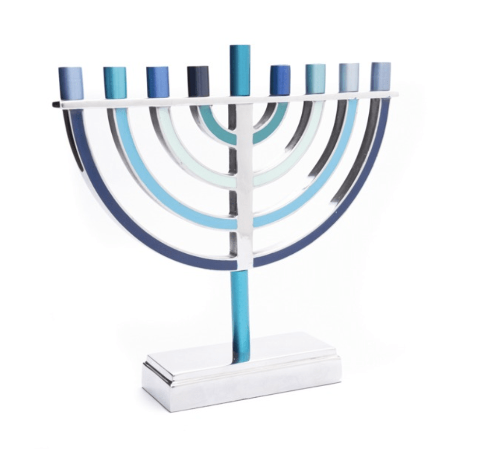 Large Classic Menorah by Yair Emanuel - Blue、mySite、topwebapps
