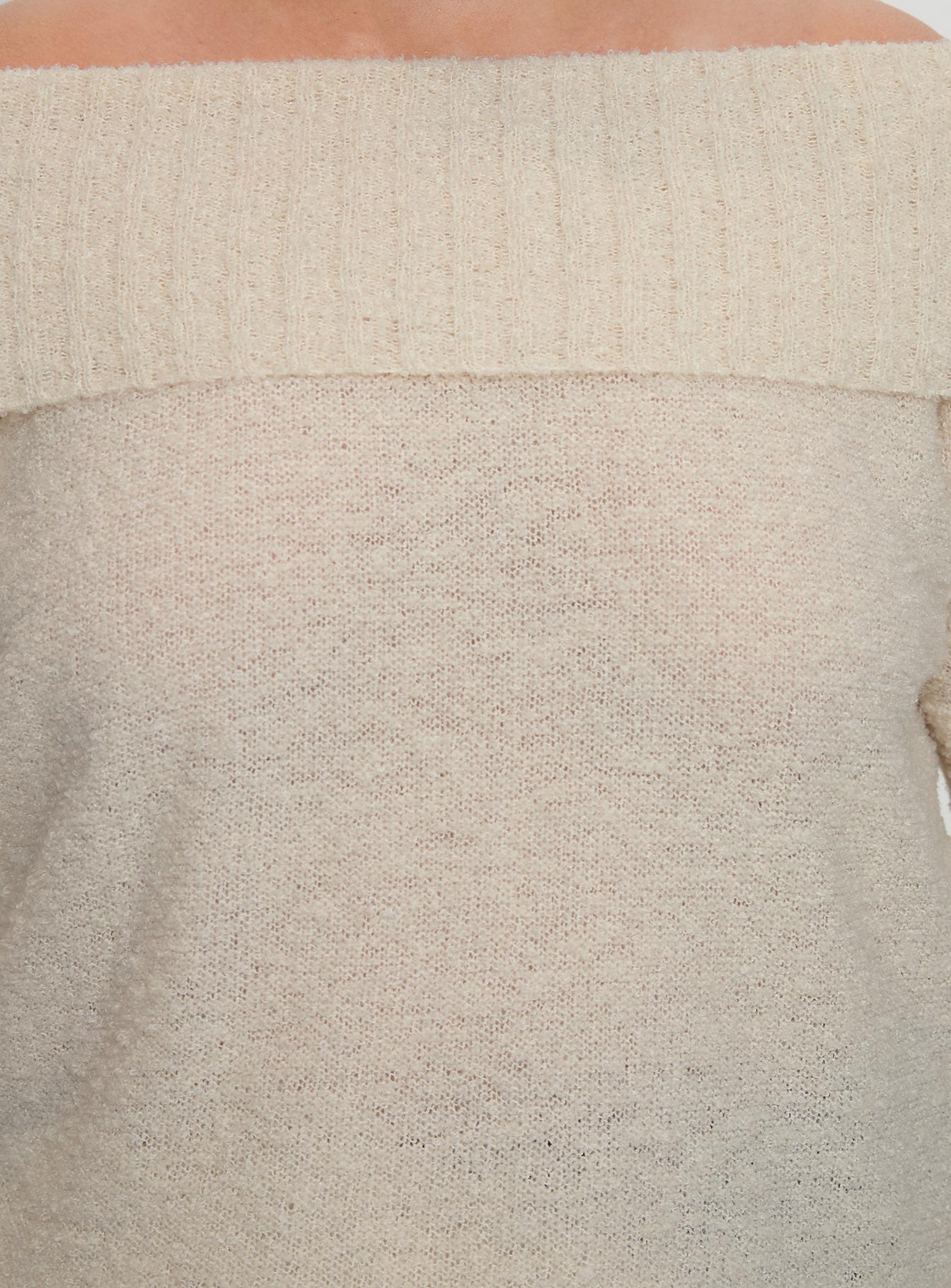 Parkley Boucle Off The Shoulder Cream Curve、mySite、solidvoid