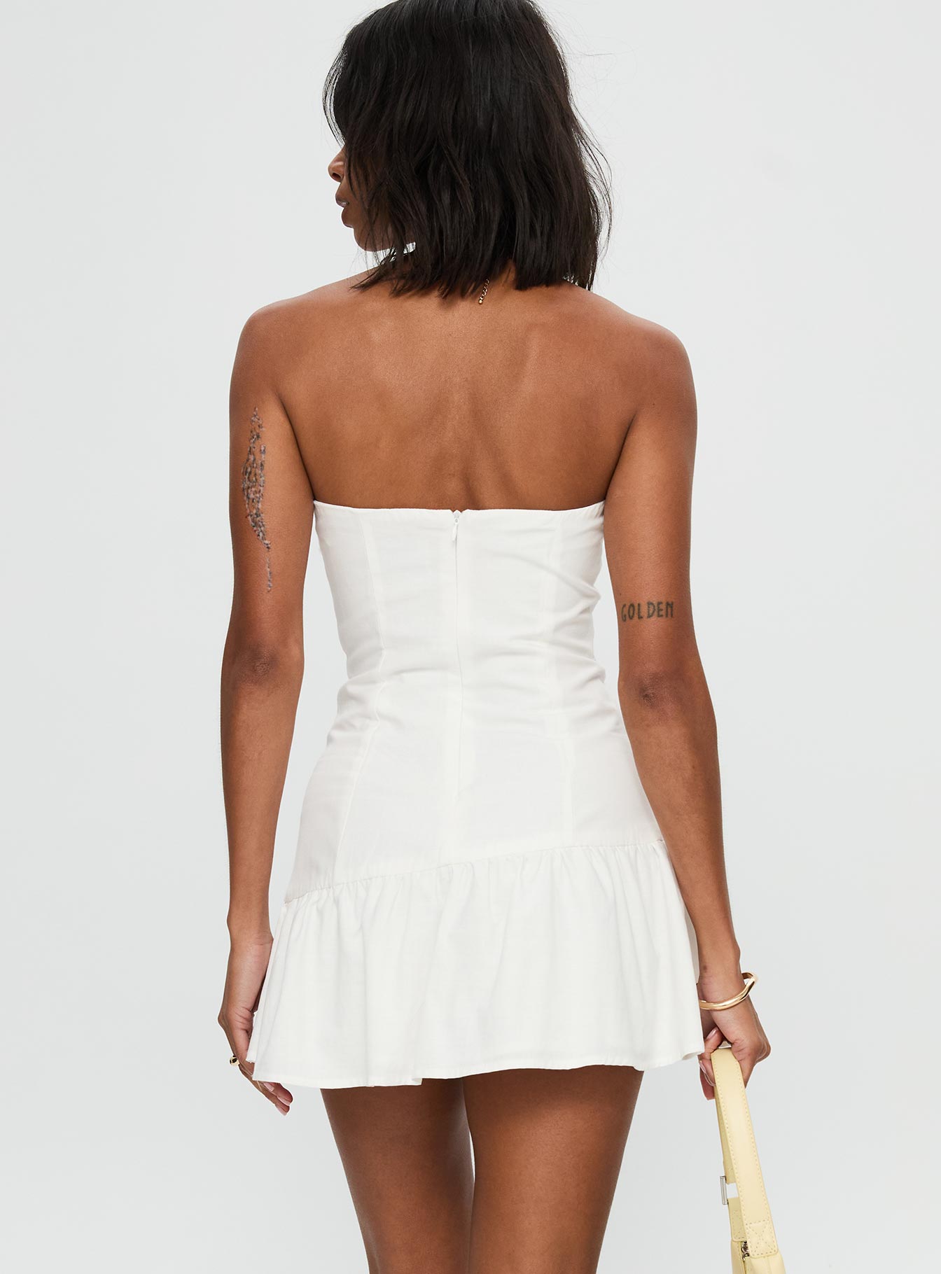 Archetype Strapless Mini Dress White、mySite、solidvoid