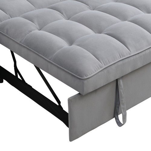 Modern Velvet Loveseat Futon Sofa Couch w/Pullout Bed,Small Love Seat Lounge Sofa with adjustable Reclining Backrest,Toss Pillows, Pockets,Furniture for Living Room,3 in 1 Convertible Sleeper Sofa Bed、、casual