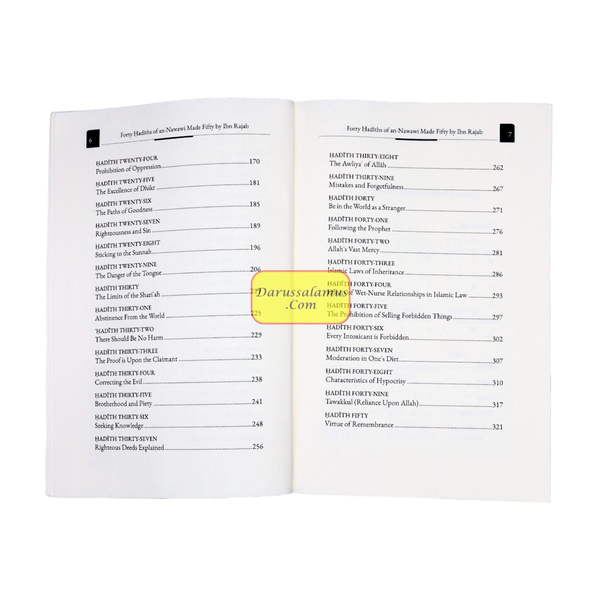 Commentary on Forty Hadith of an-Nawawi Made Fifty by Ibn Rajab、mySite、topwebapps