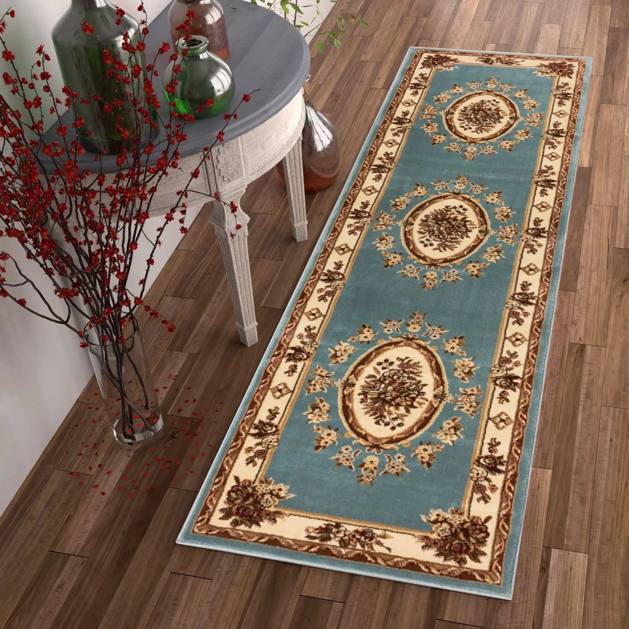 Le Petit Palais Light Blue Traditional Rug、mySite、gigharbornorthrealestate