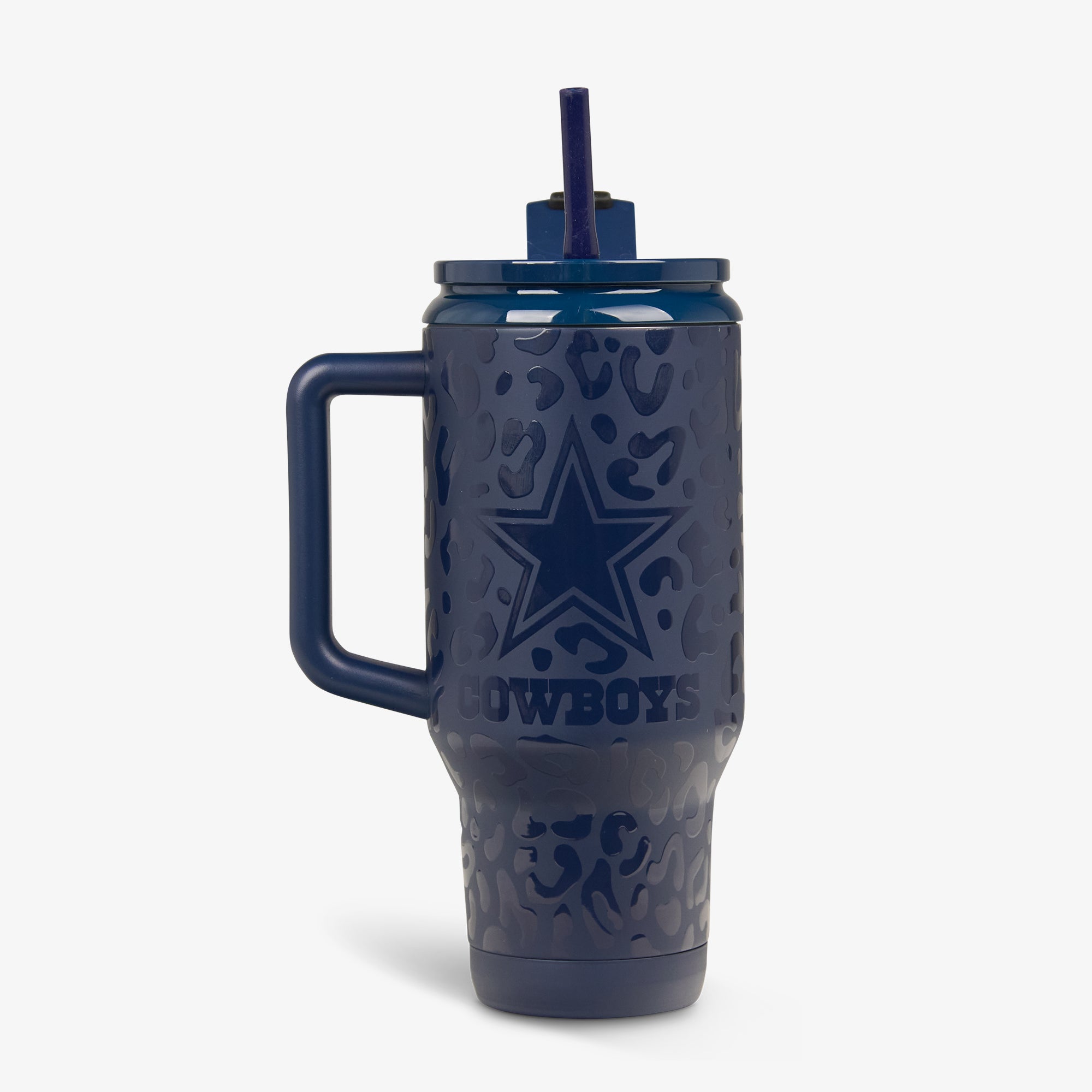 Dallas Cowboys 32 Oz Leopard Flip ‘n’ Sip Travel Mug、mySite、noshort