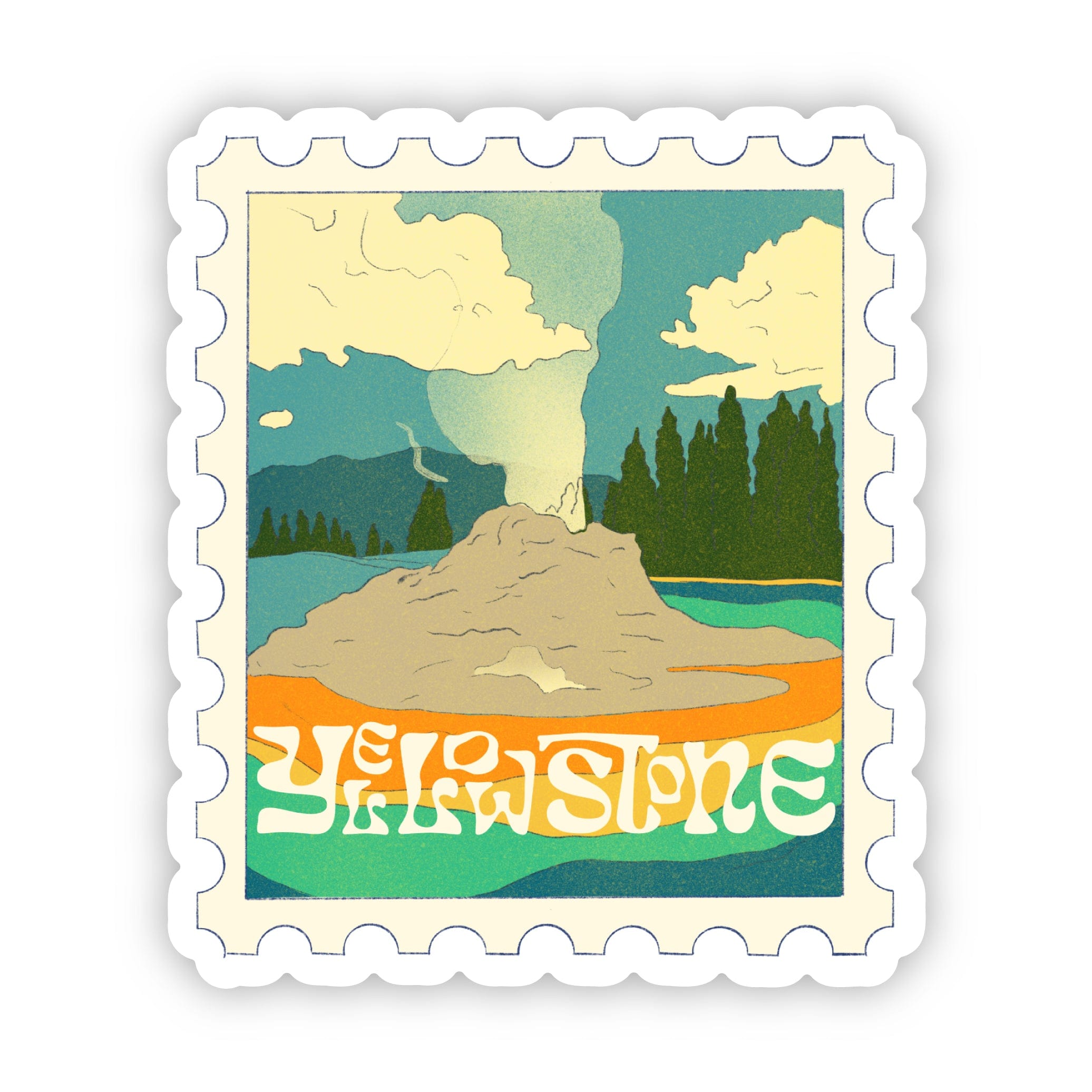  Yellowstone Stamp Sticker、mySite、ghnorth