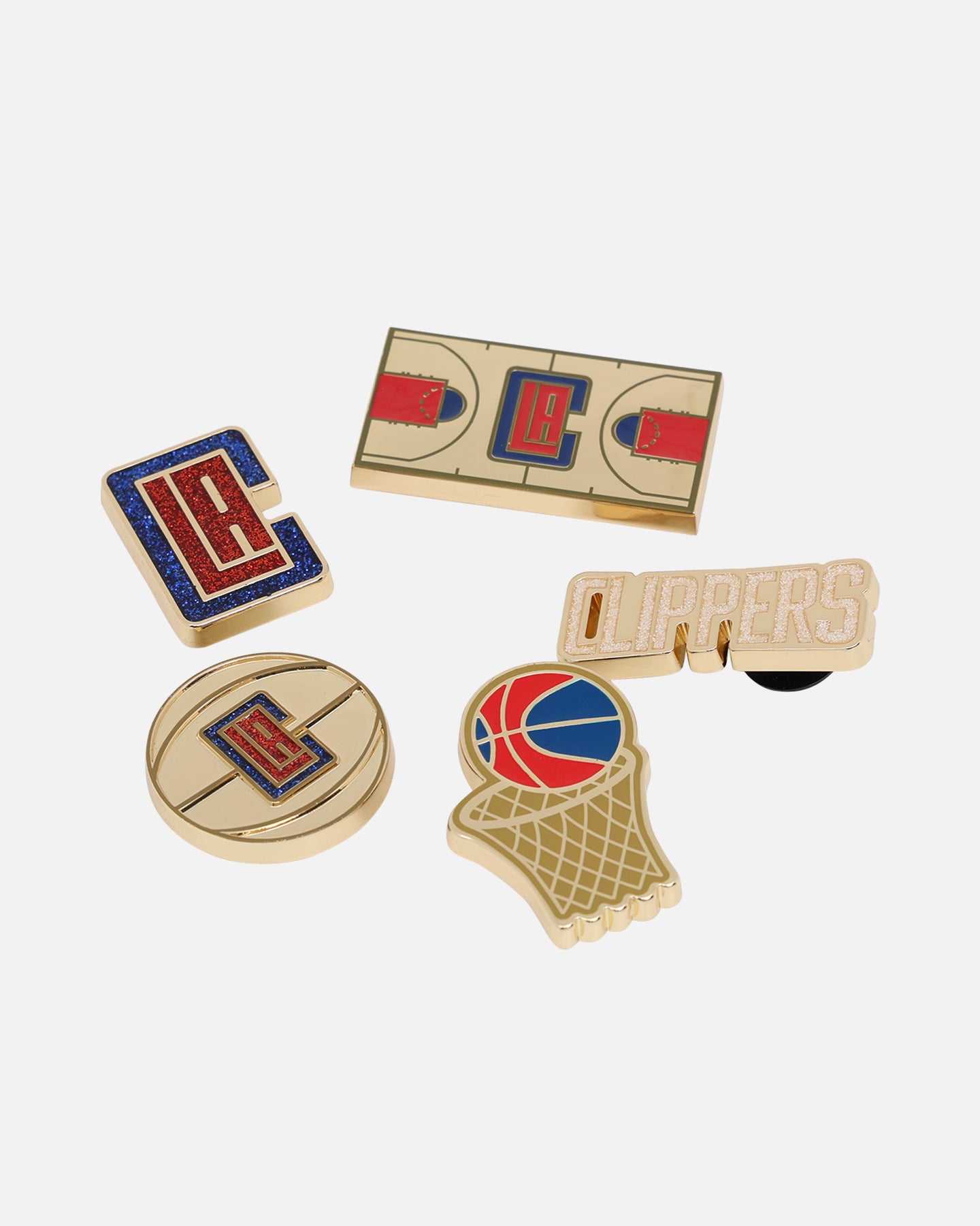 Crocs Los Angeles Clippers 5 Pack Jibbitz Charms Multi、mySite、zt4zffjzw