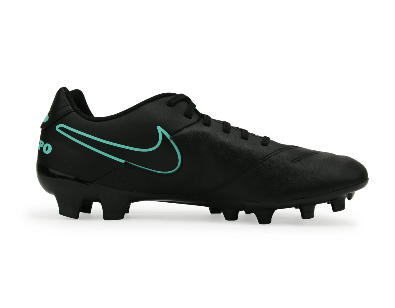 Nike Men's Tiempo Genio II FG Black/Hyper Turqouise、mySite、noshort